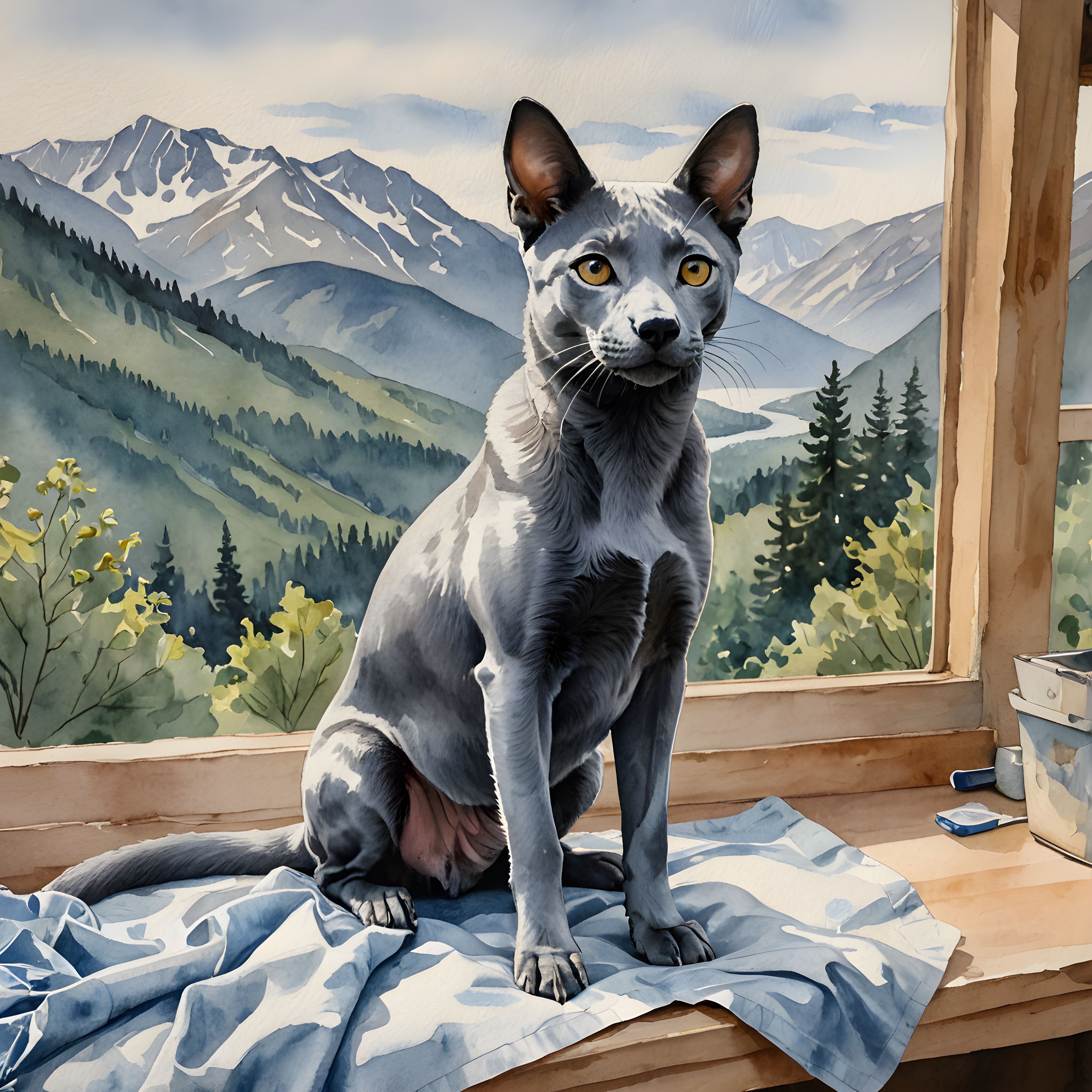 Russian Blue — Watercolor (Savage)