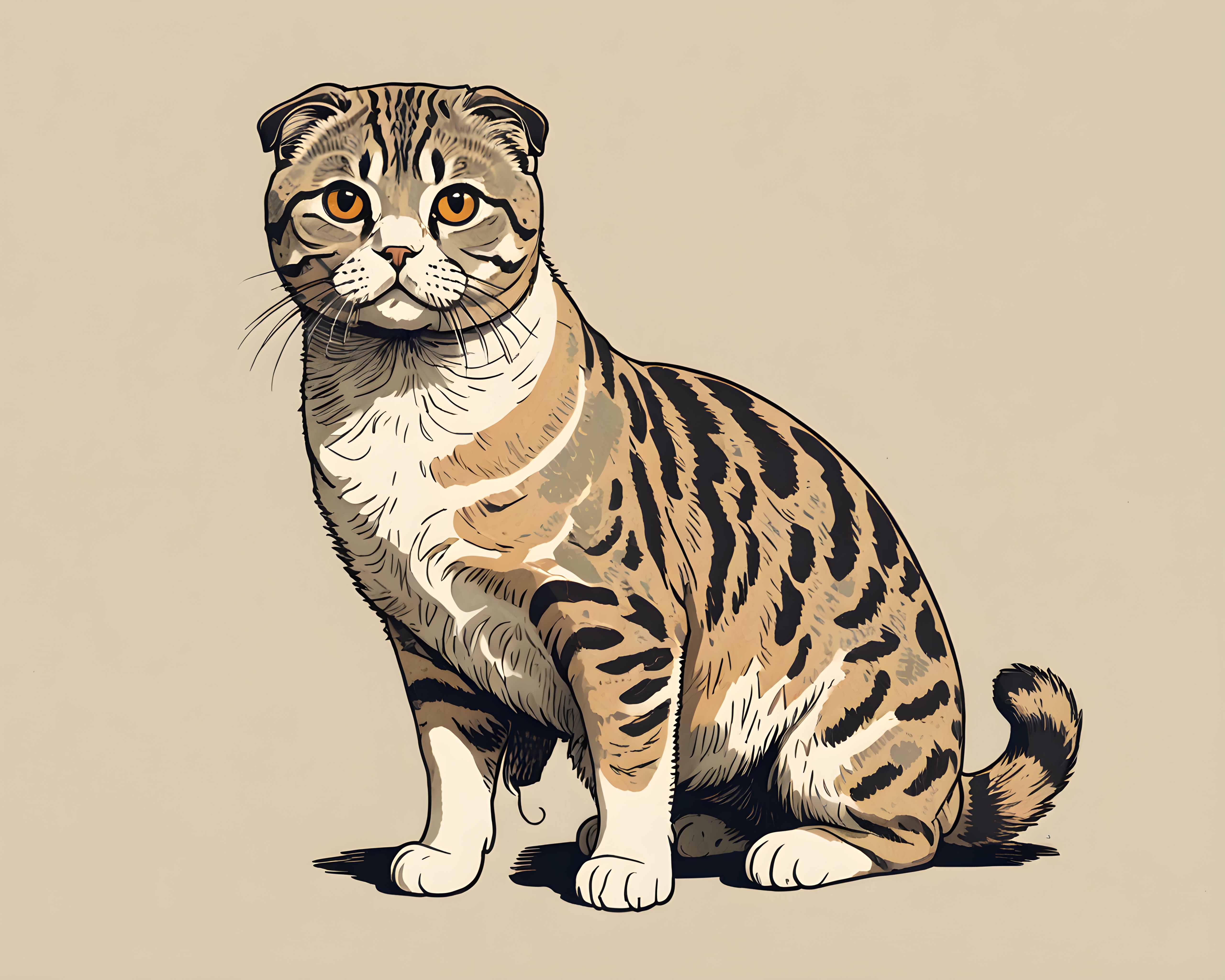 Scottish Fold — Retro (Aesthetic)