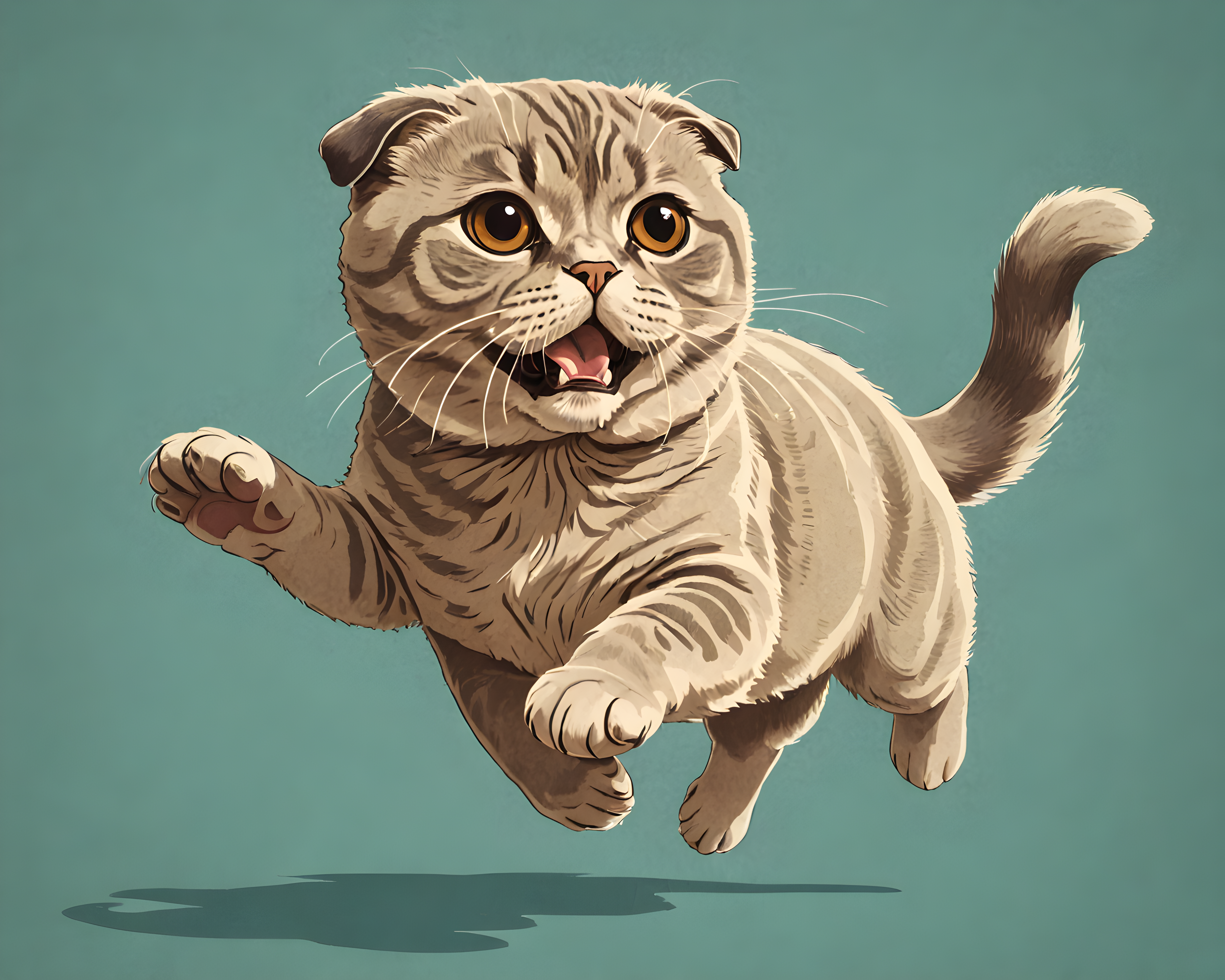 Scottish Fold — Retro (Playful)