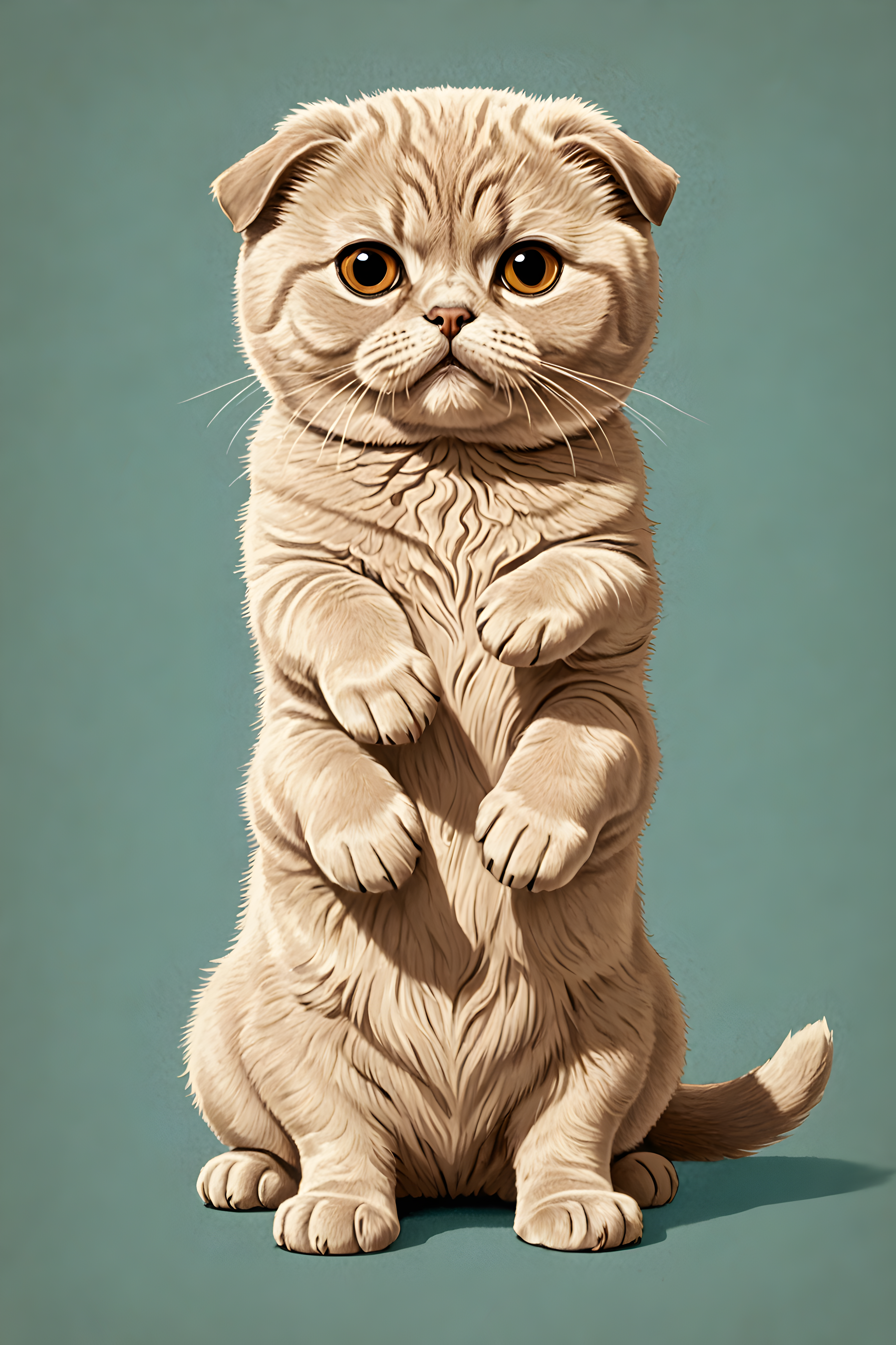 Scottish Fold — Retro (Playful)