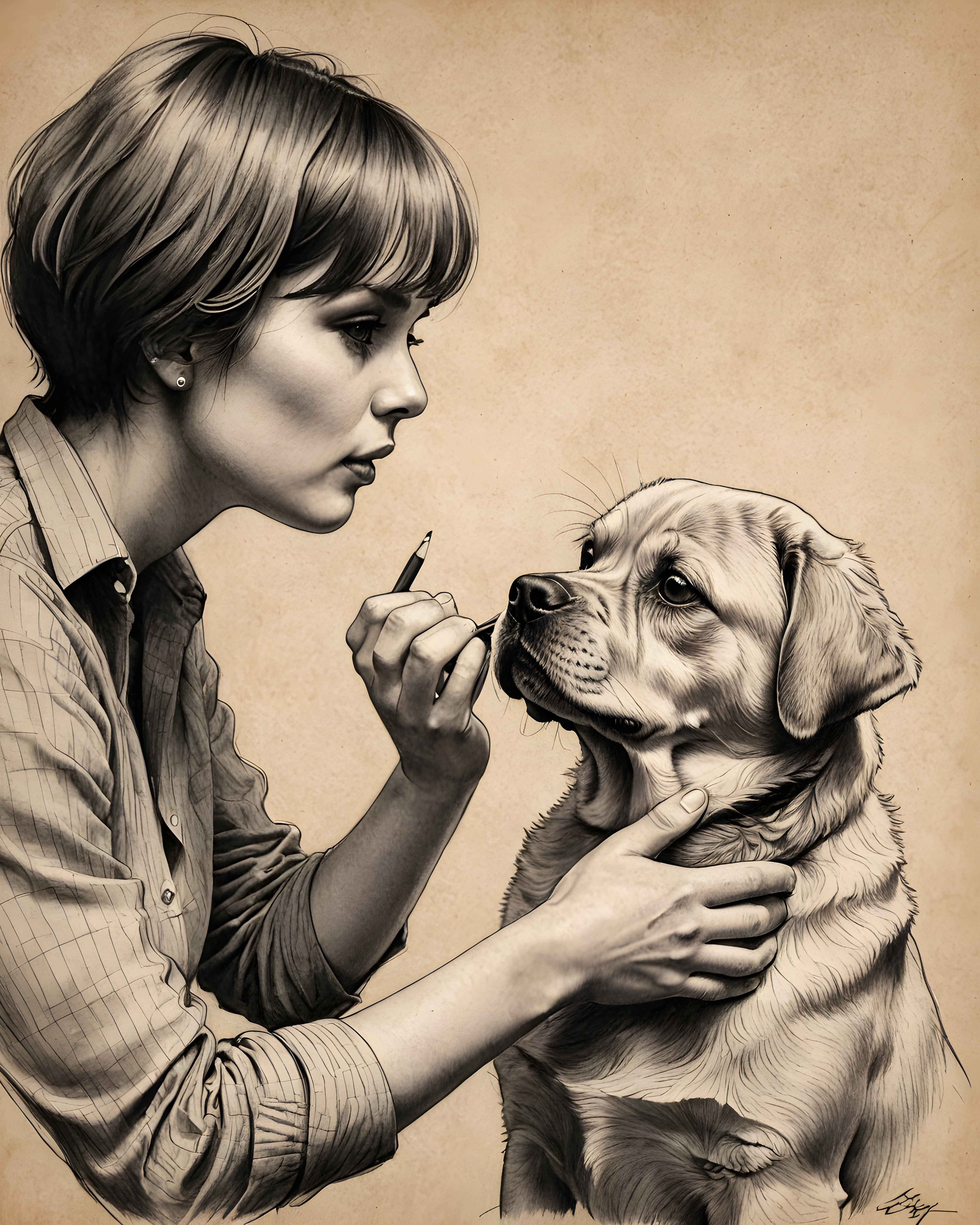 Scottish Fold — Pencil Sketch (Motivational)