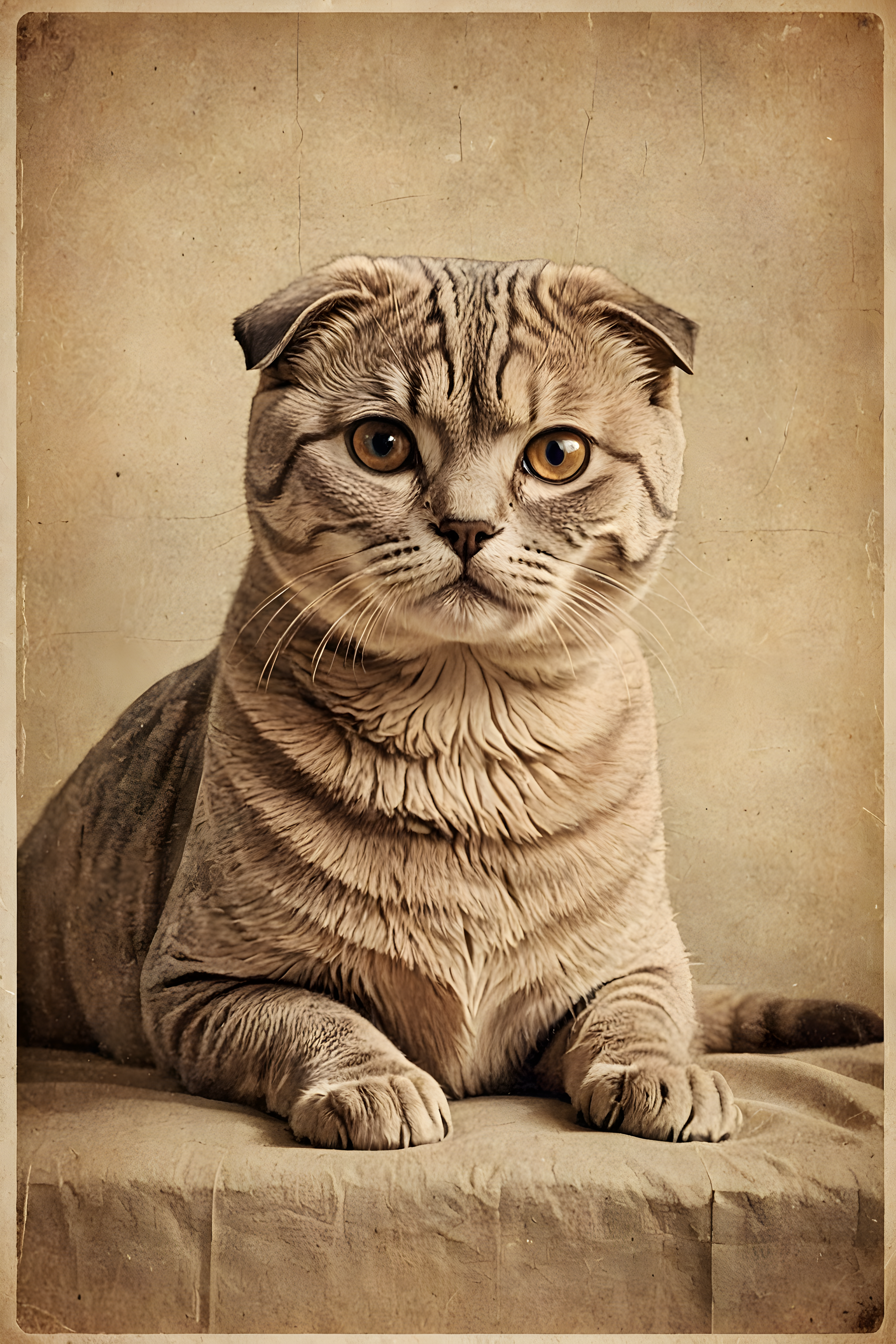 Scottish Fold — Vintage Poster (Emotional)