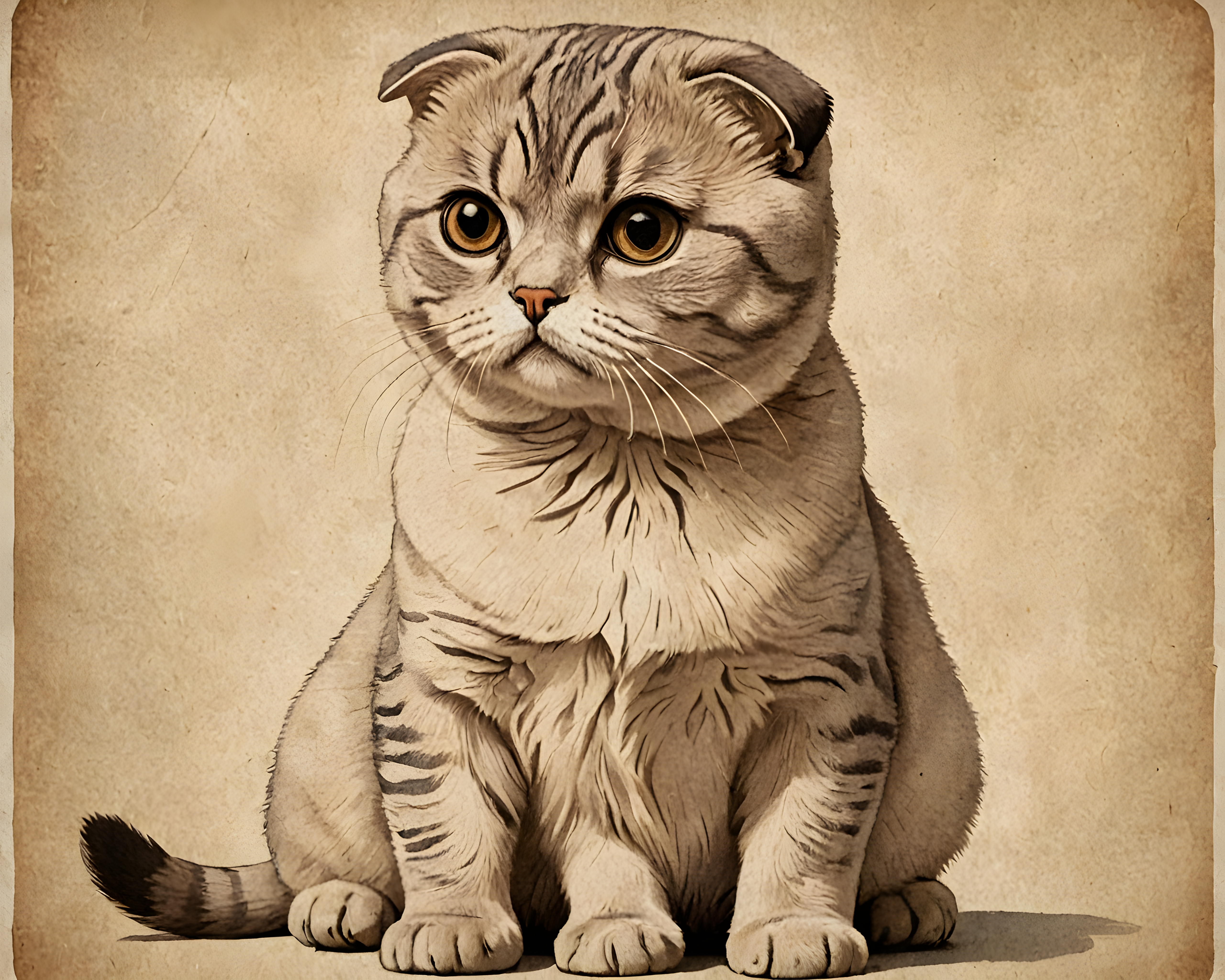 Scottish Fold — Vintage Poster (Emotional)