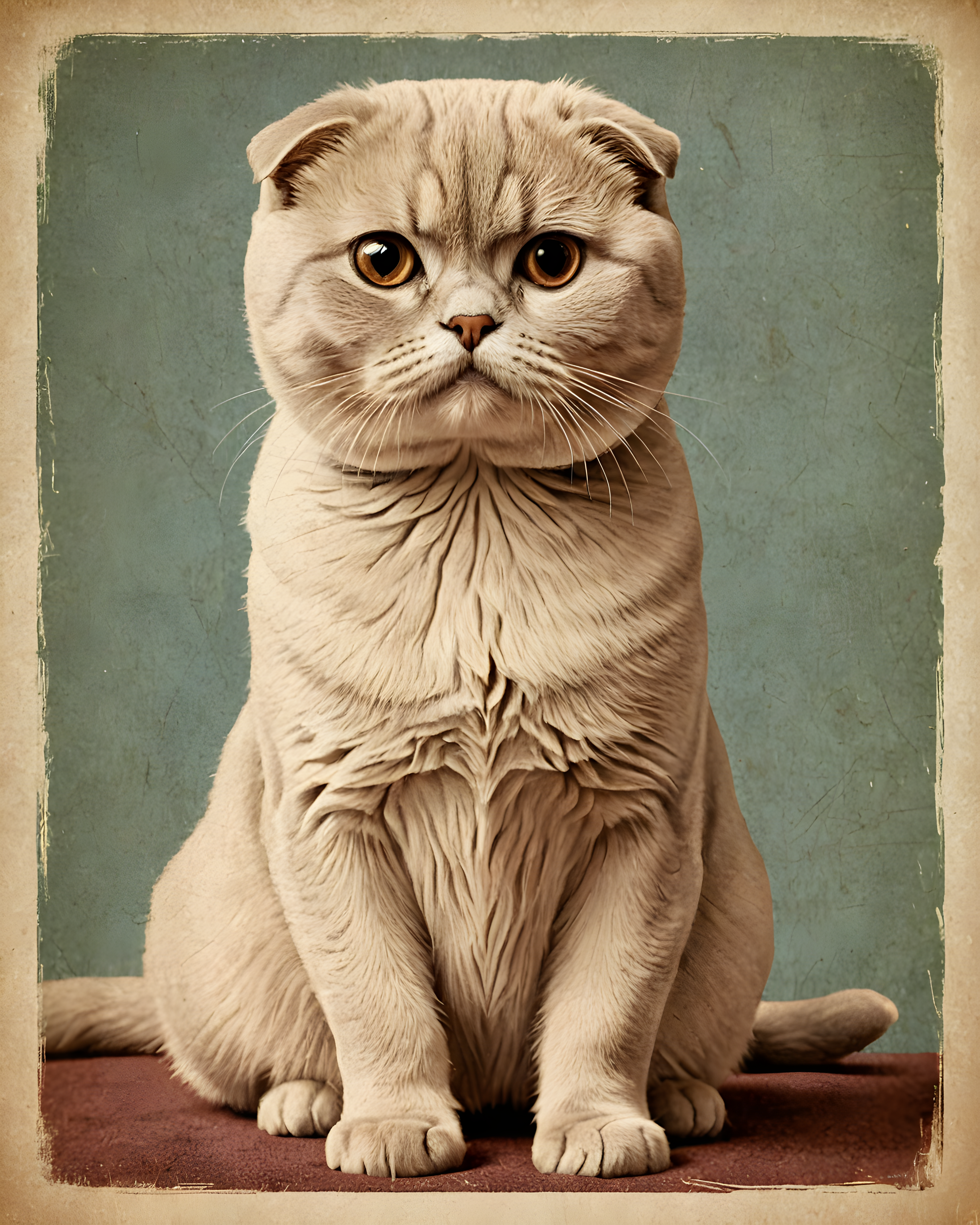 Scottish Fold — Vintage Poster (Motivational)