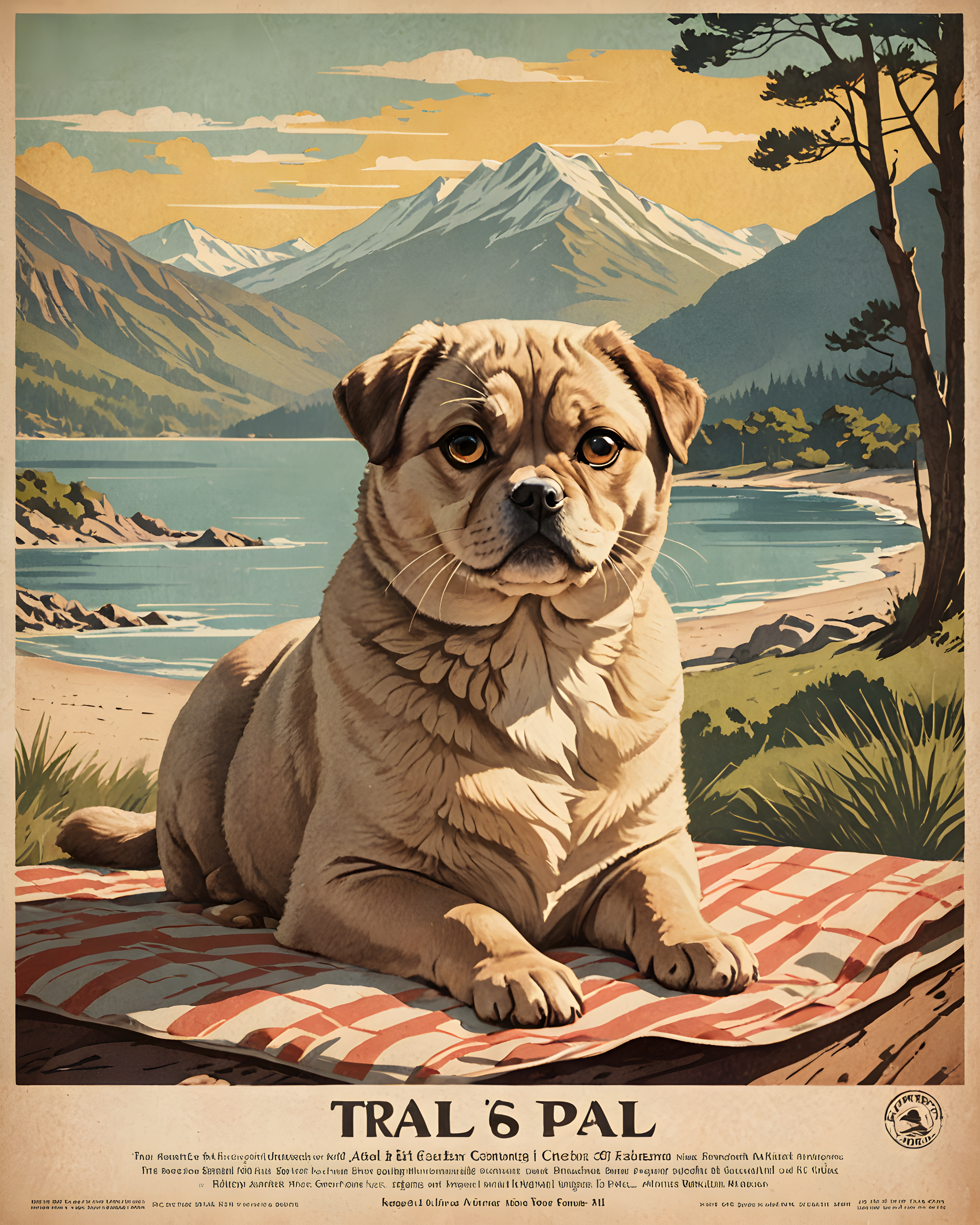 Scottish Fold — Vintage Poster (Sleepy)