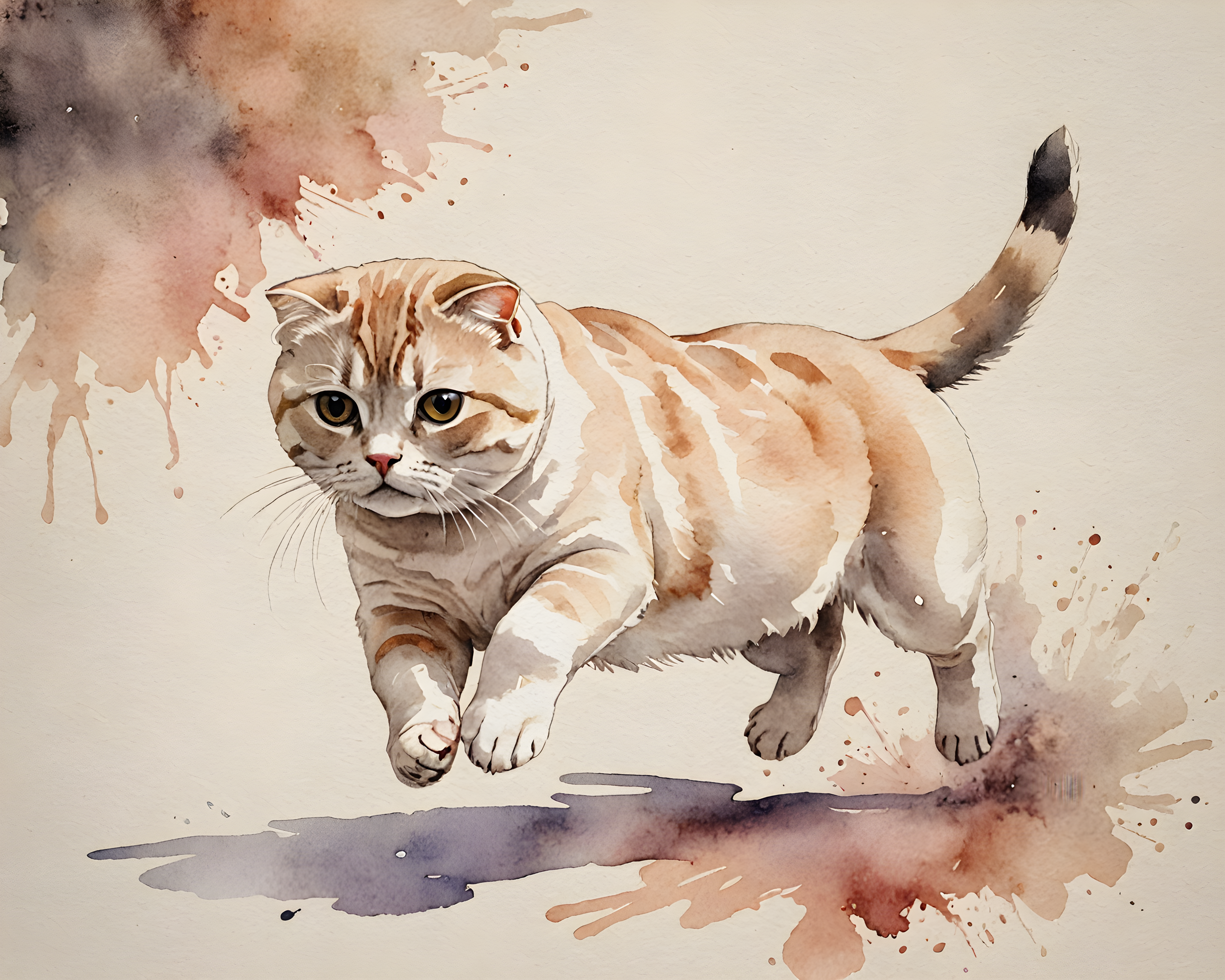 Scottish Fold — Watercolor (Aesthetic)