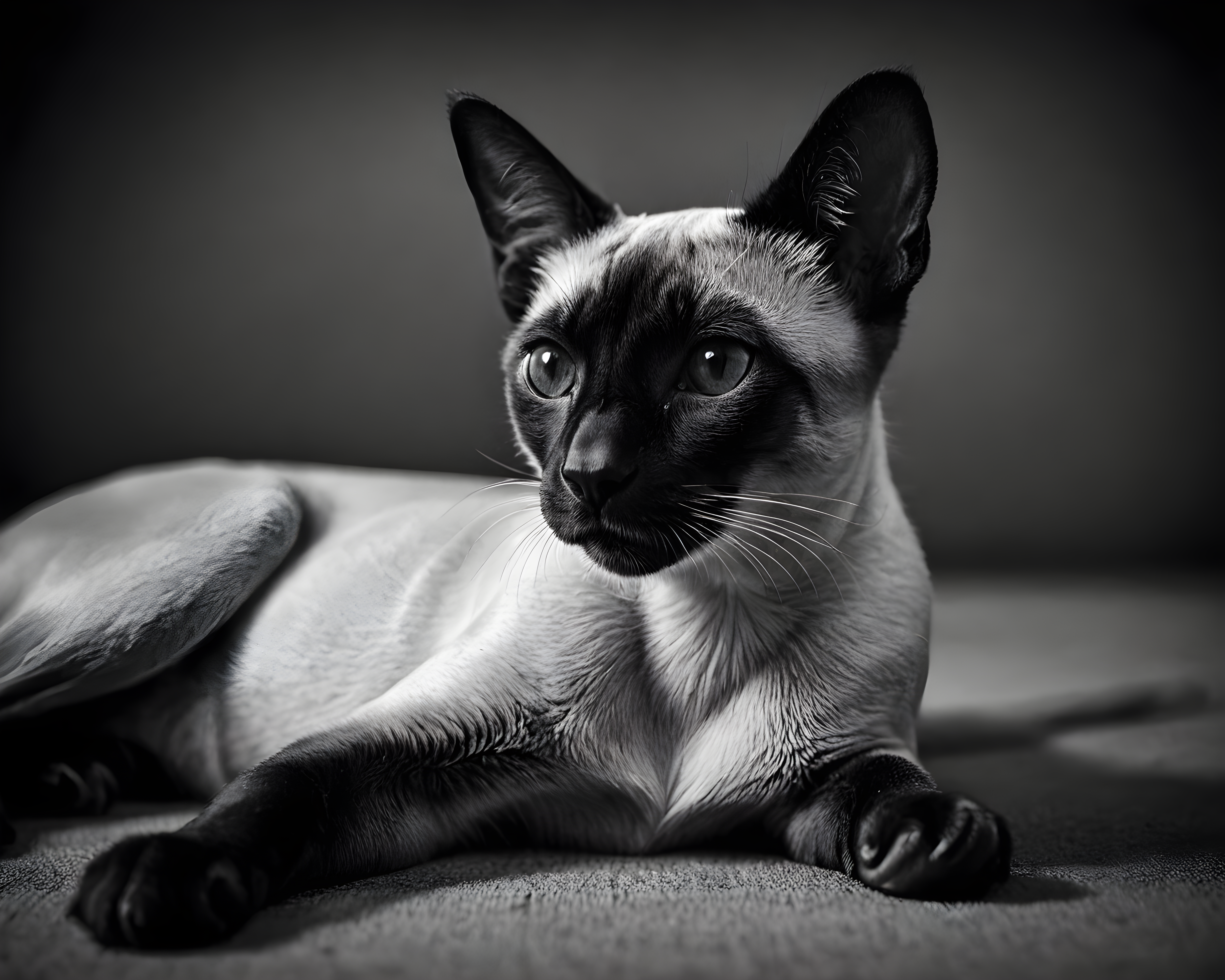 Siamese — Black & White (Motivational)