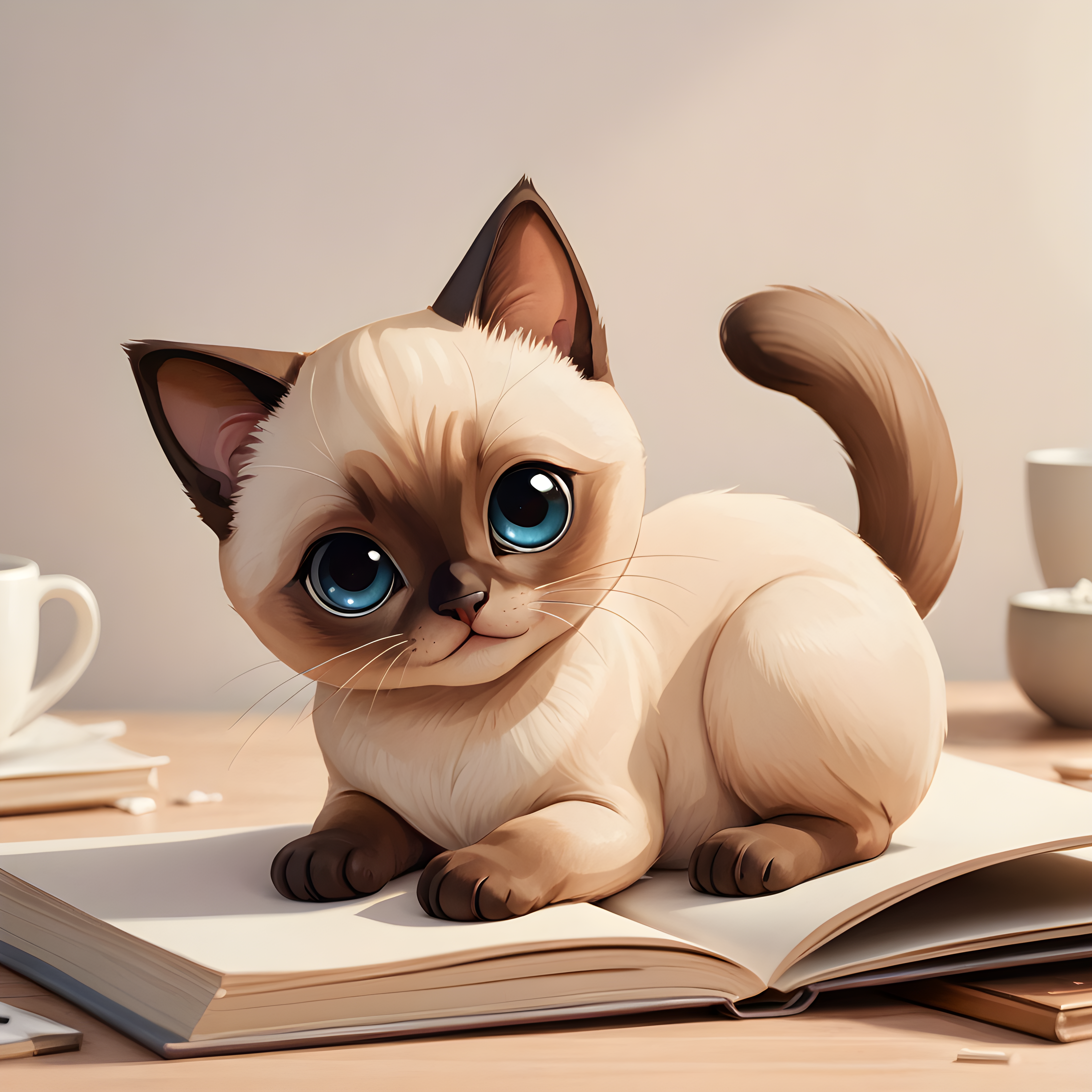 Siamese — Cartoon / Kawaii (Romantic)