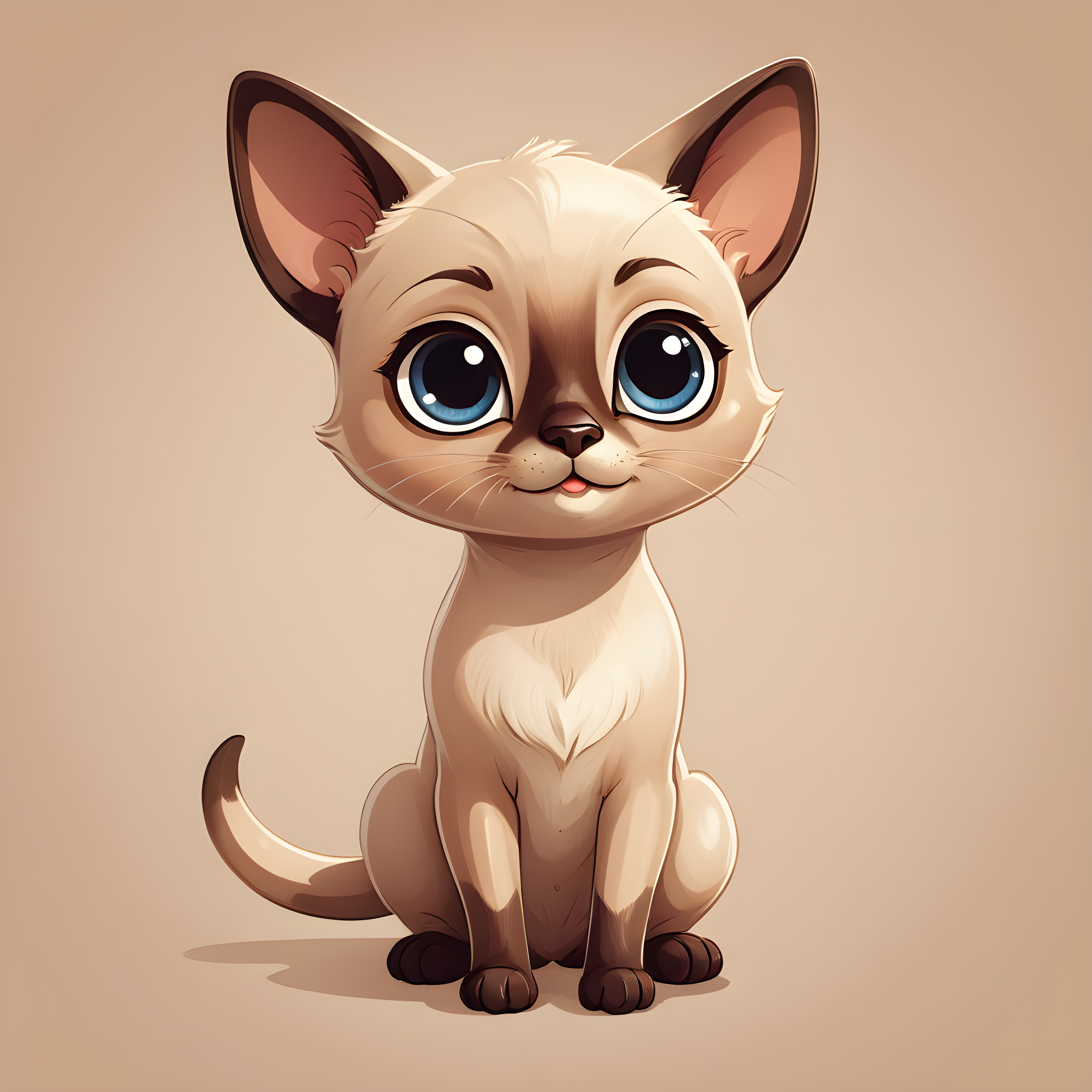 Siamese — Cartoon / Kawaii (Romantic)