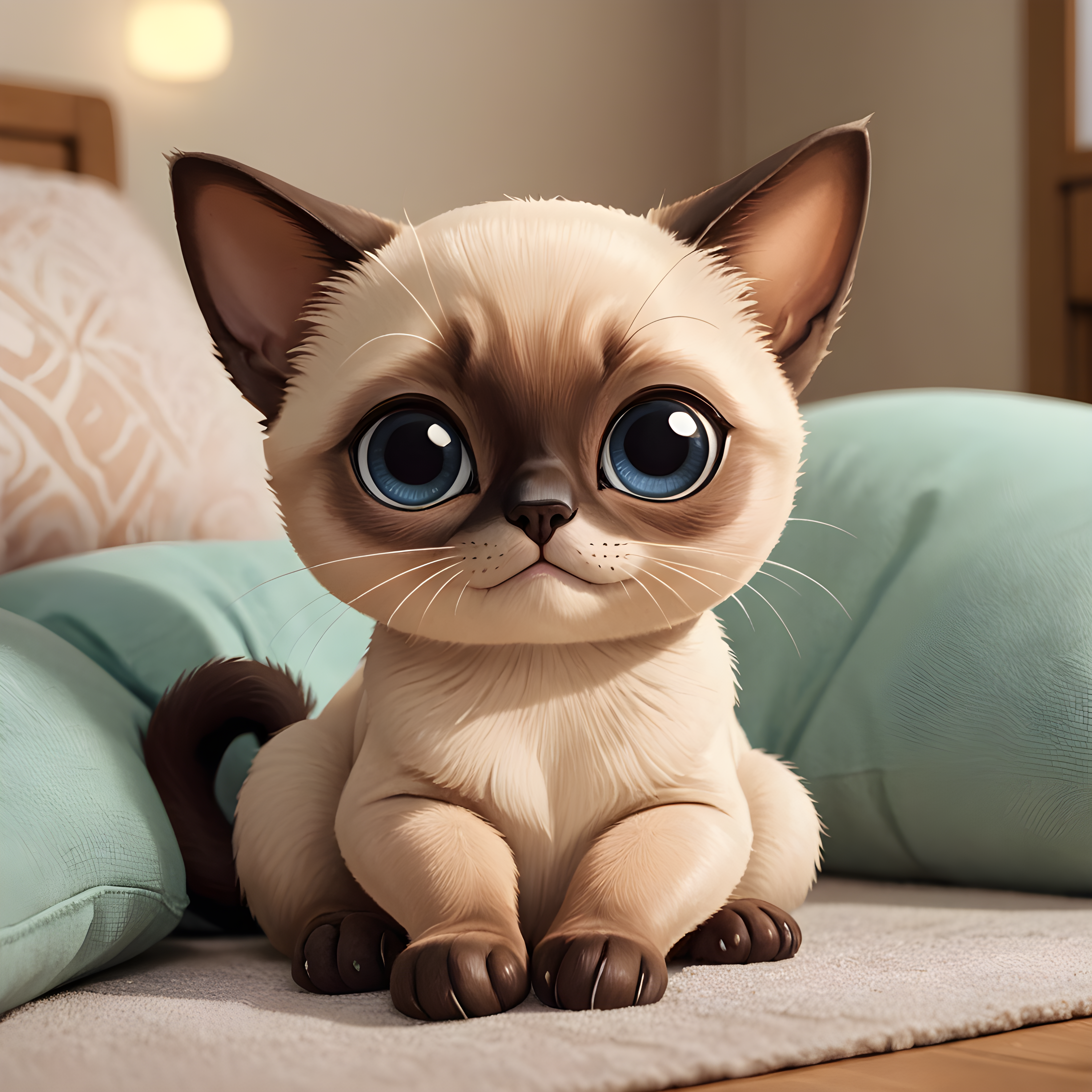 Siamese — Cartoon / Kawaii (Sleepy)
