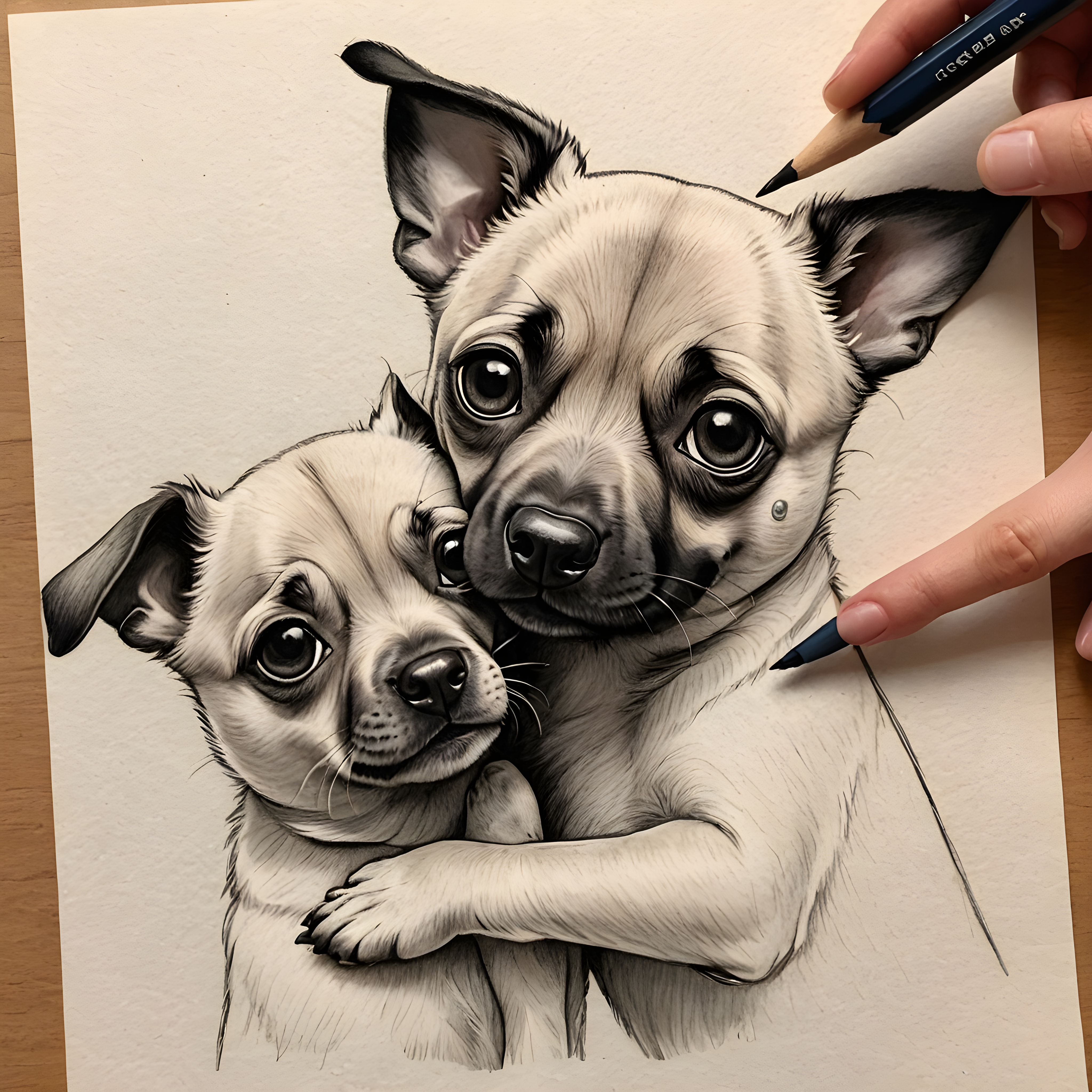 Siamese — Pencil Sketch (Cute)