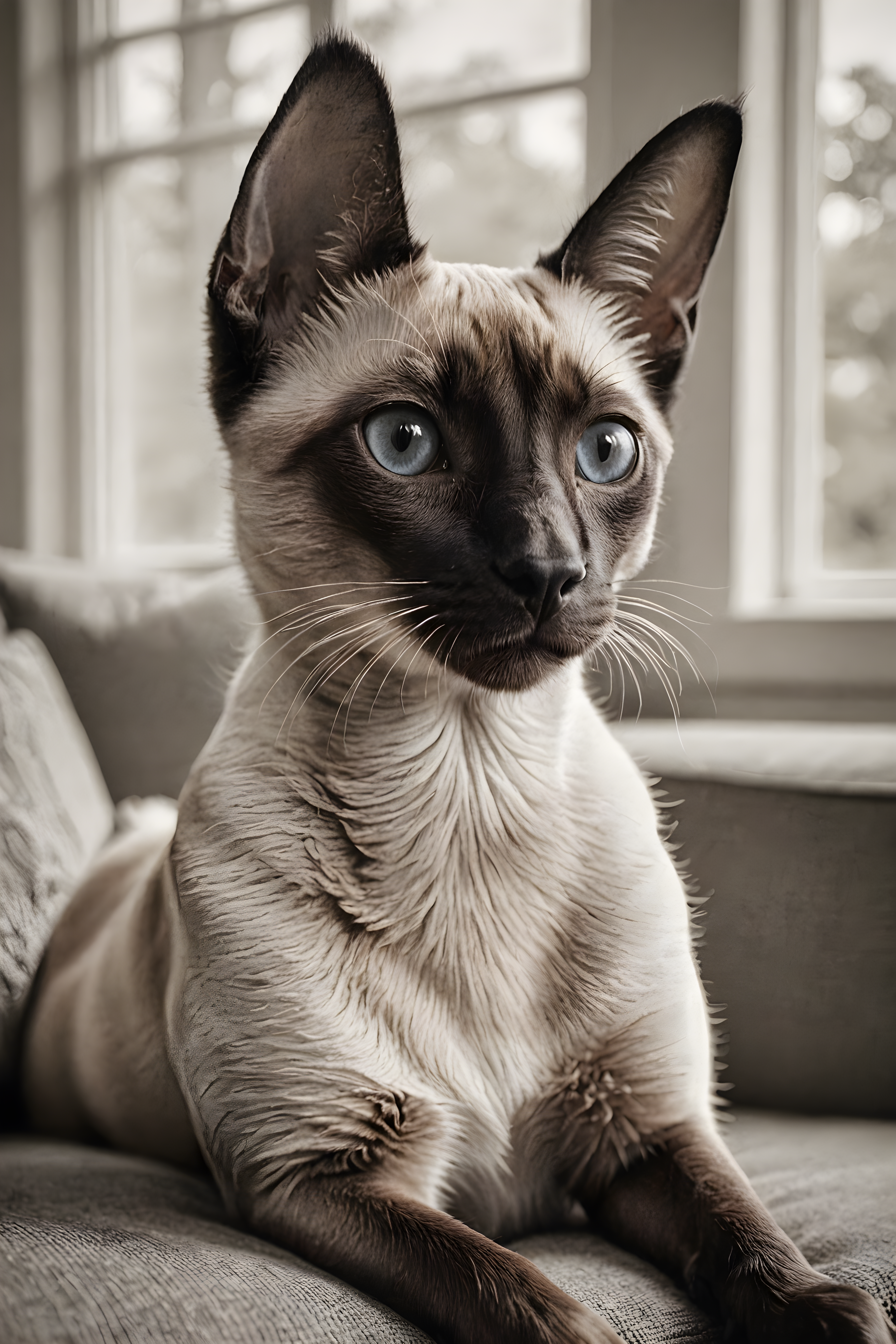 Siamese — Pencil Sketch (Lifestyle)