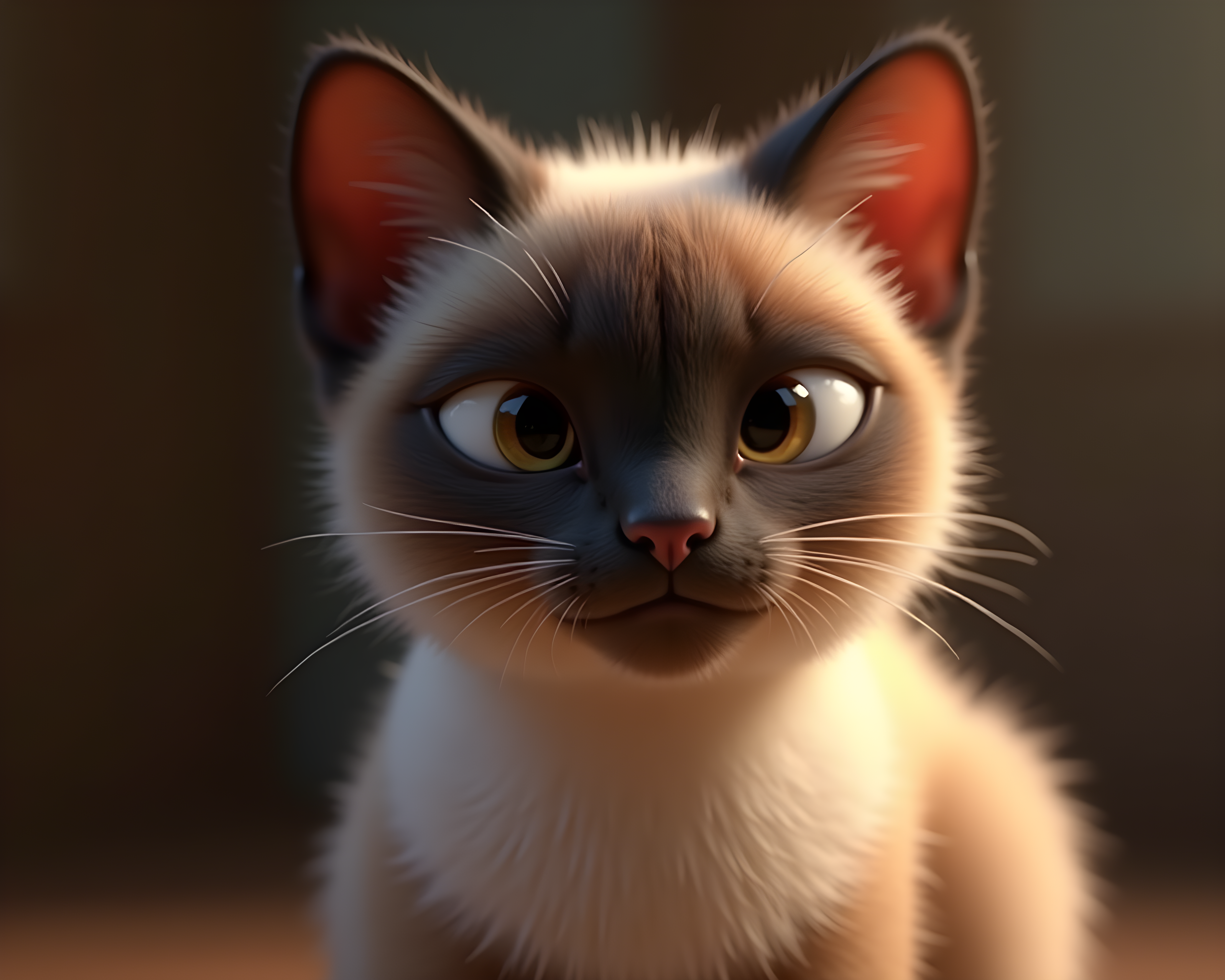 Siamese — 3D Render (Emotional)