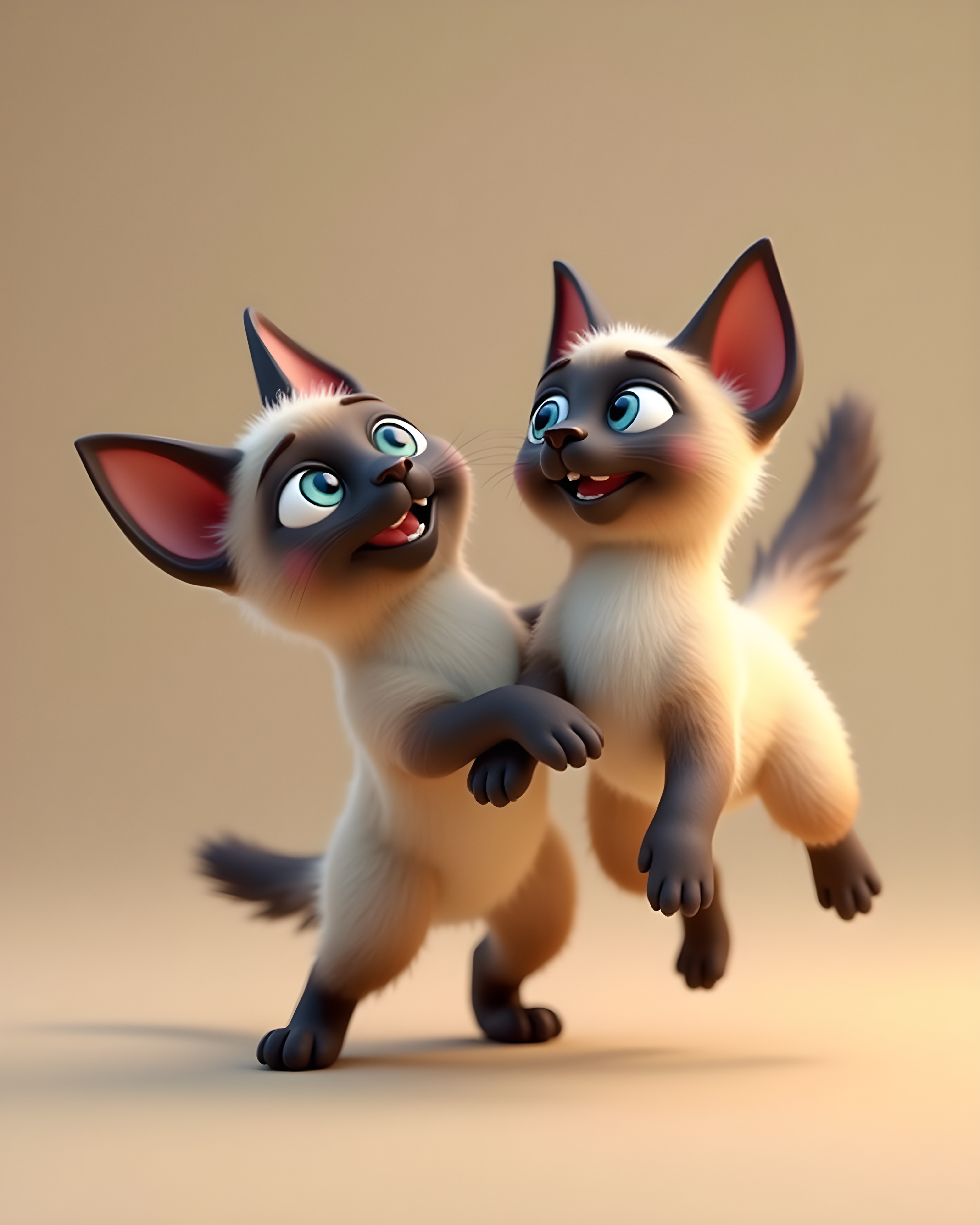 Siamese — 3D Render (Energetic)
