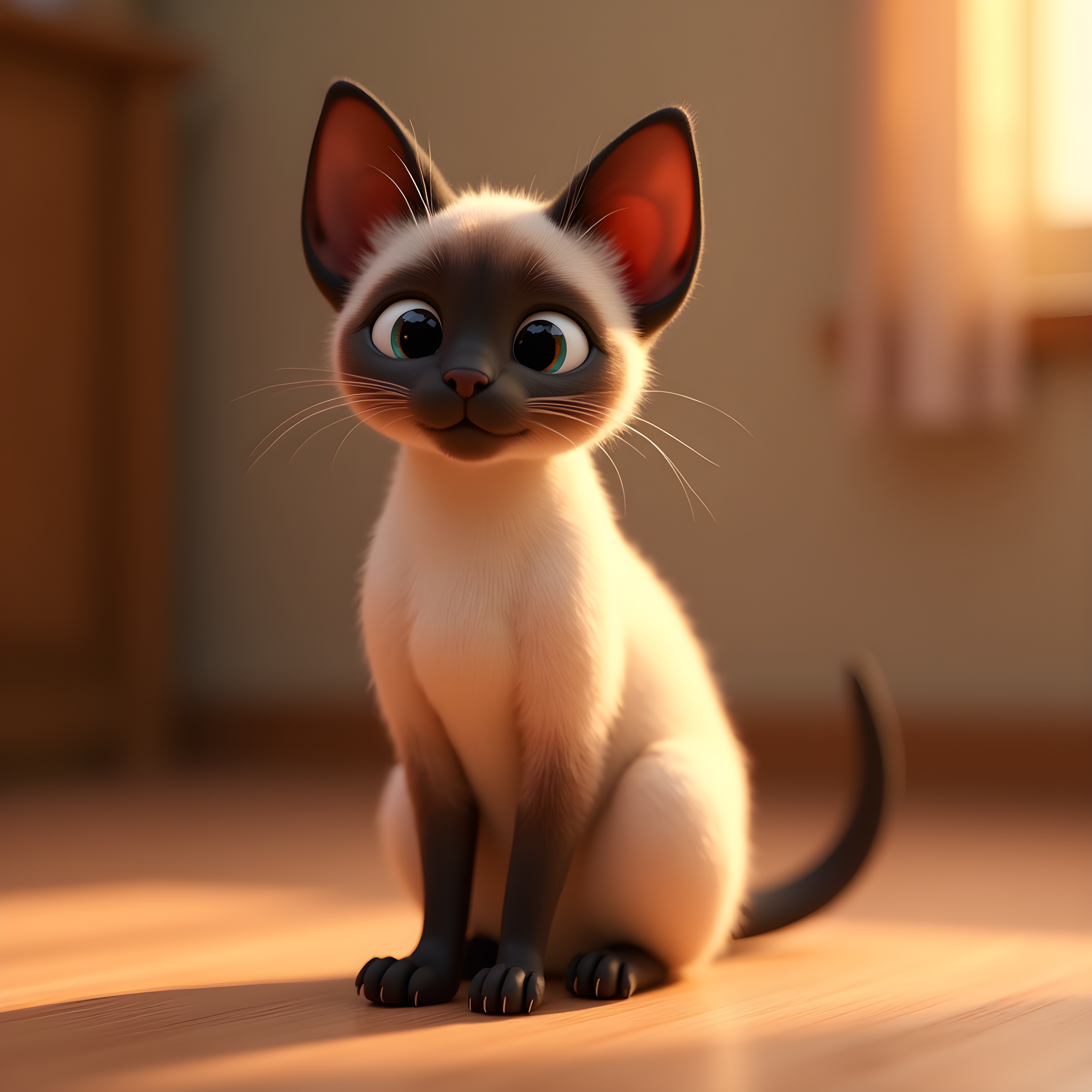 Siamese — 3D Render (Romantic)