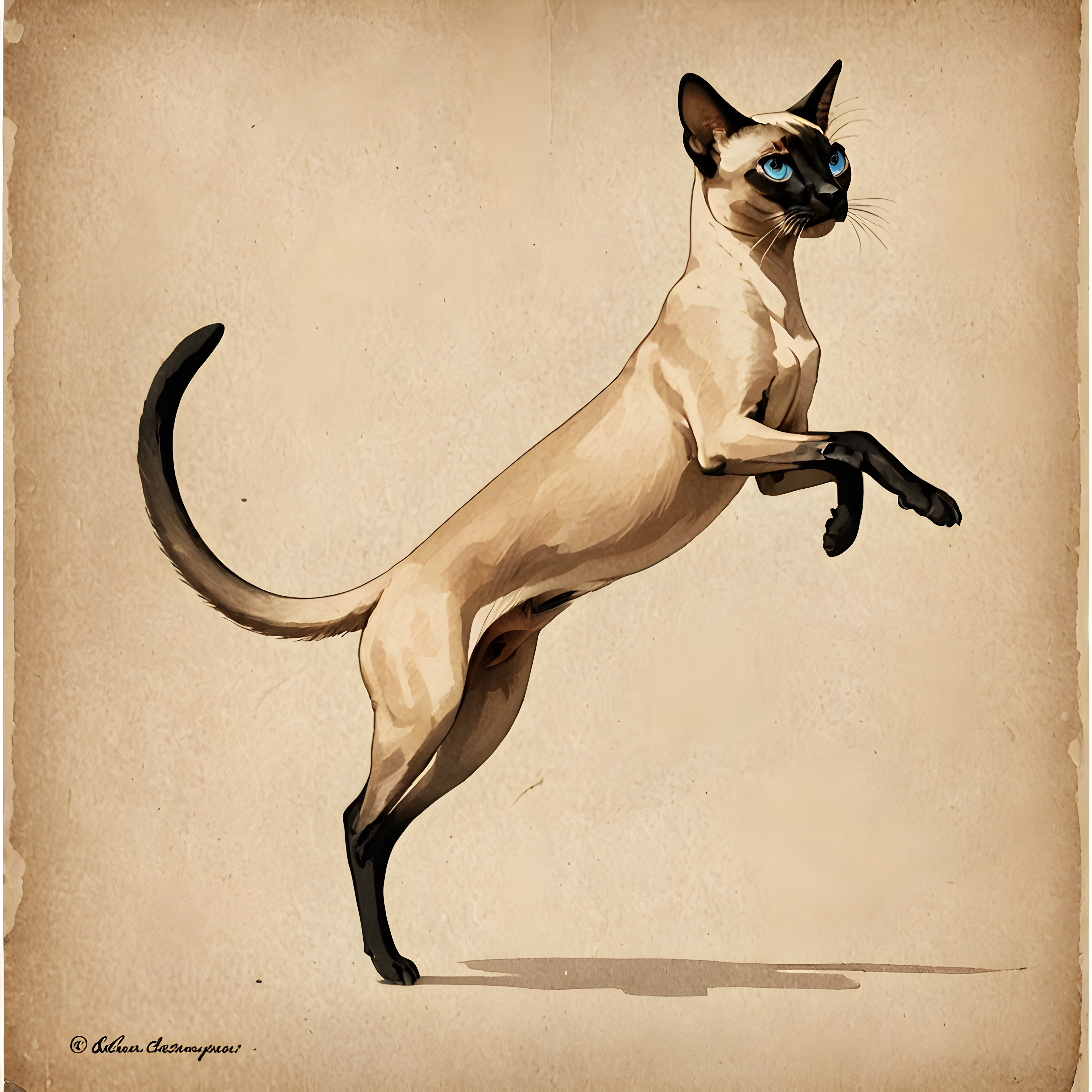 Siamese — Vintage Poster (Aesthetic)
