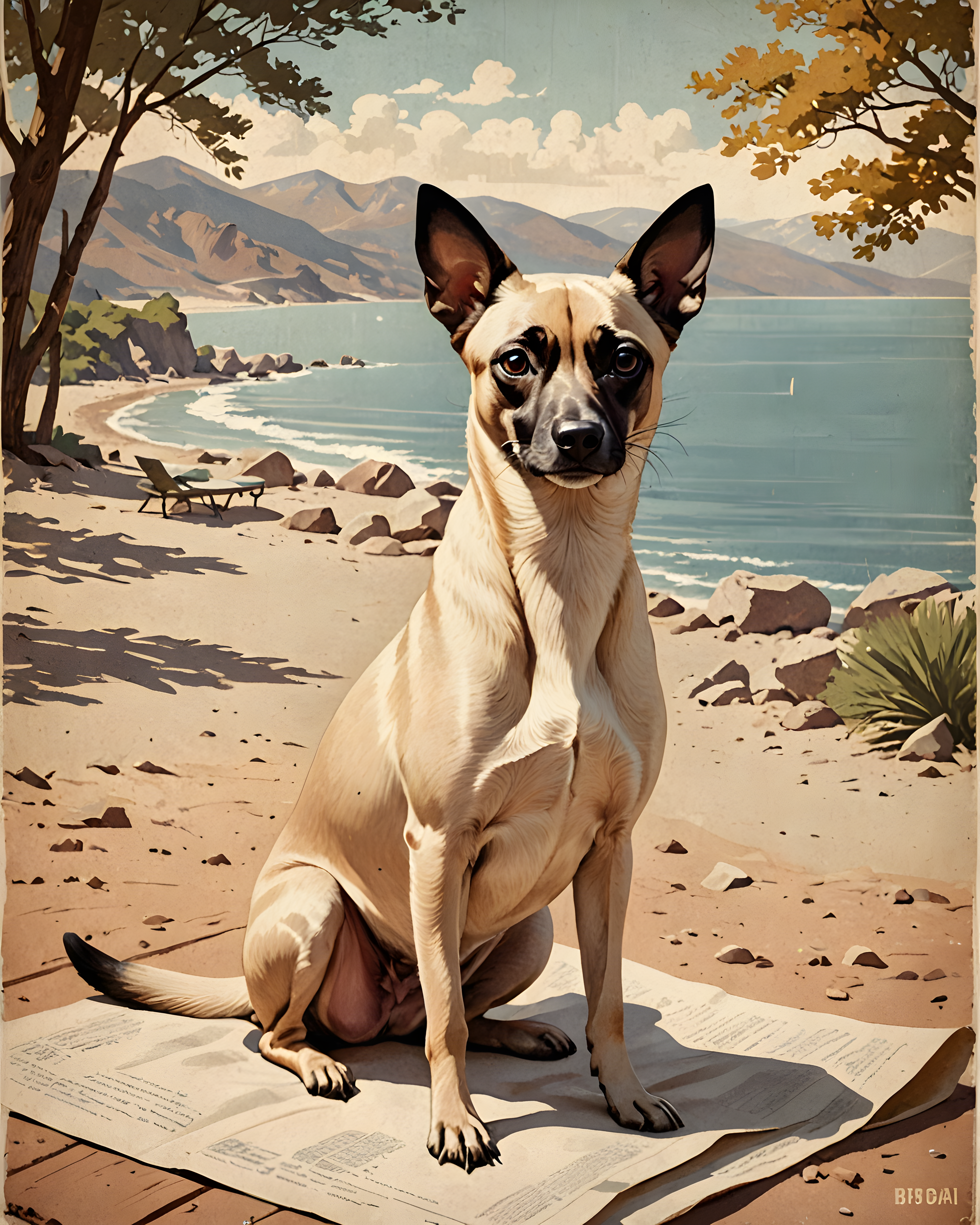 Siamese — Vintage Poster (Romantic)