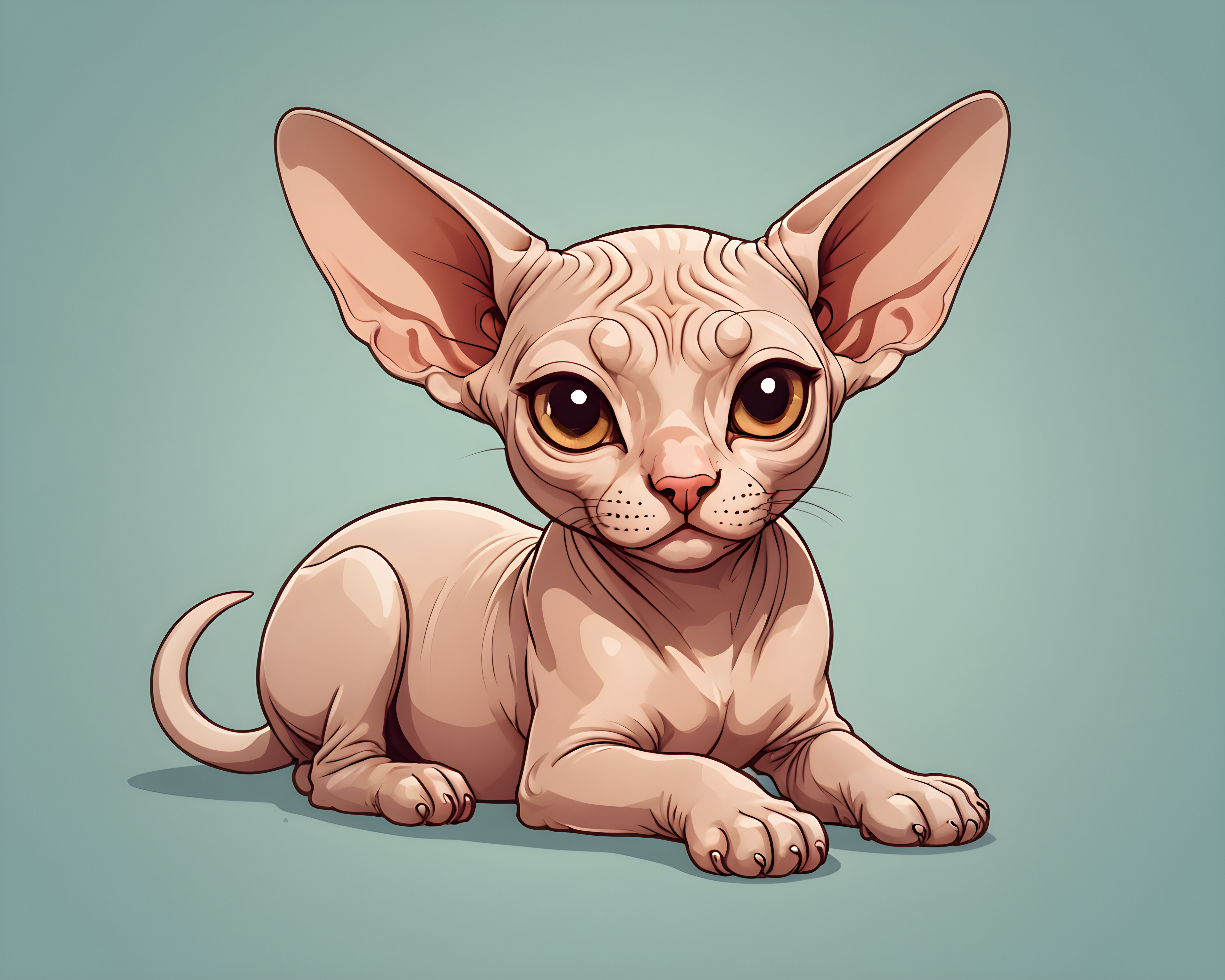 Sphynx — Cartoon / Kawaii (Emotional)