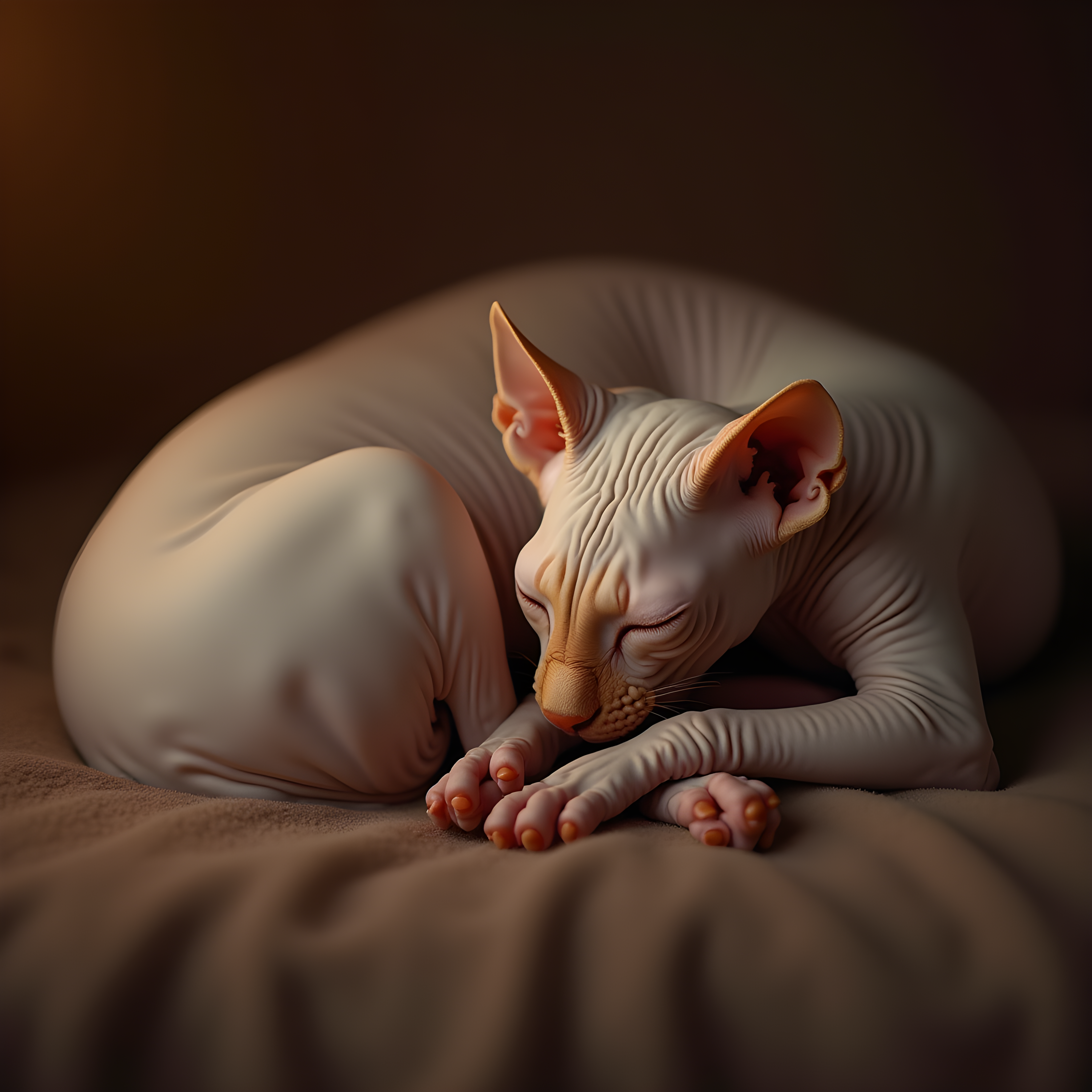 Sphynx — Hyper-Realistic (Sleepy)