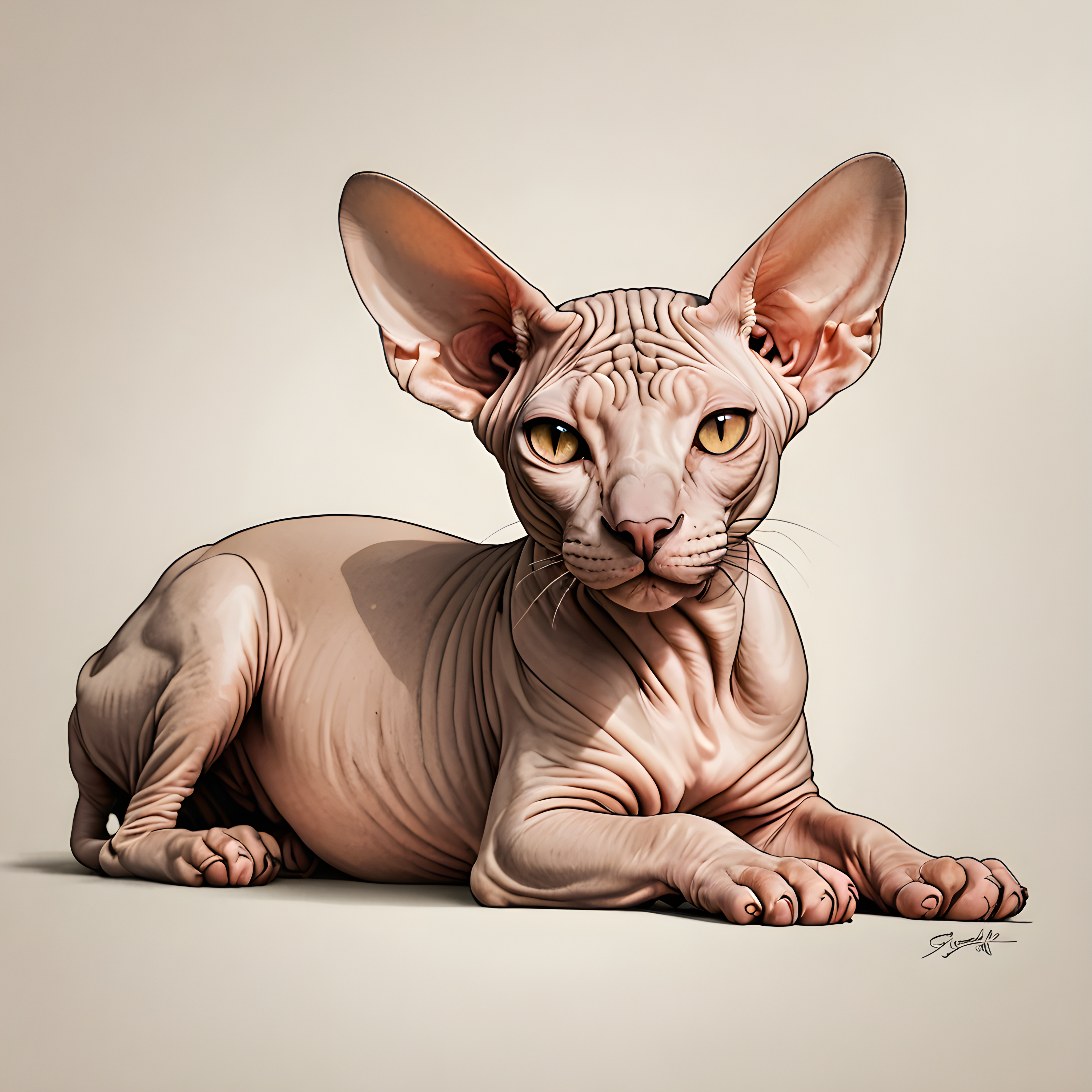 Sphynx — Line Art (Aesthetic)