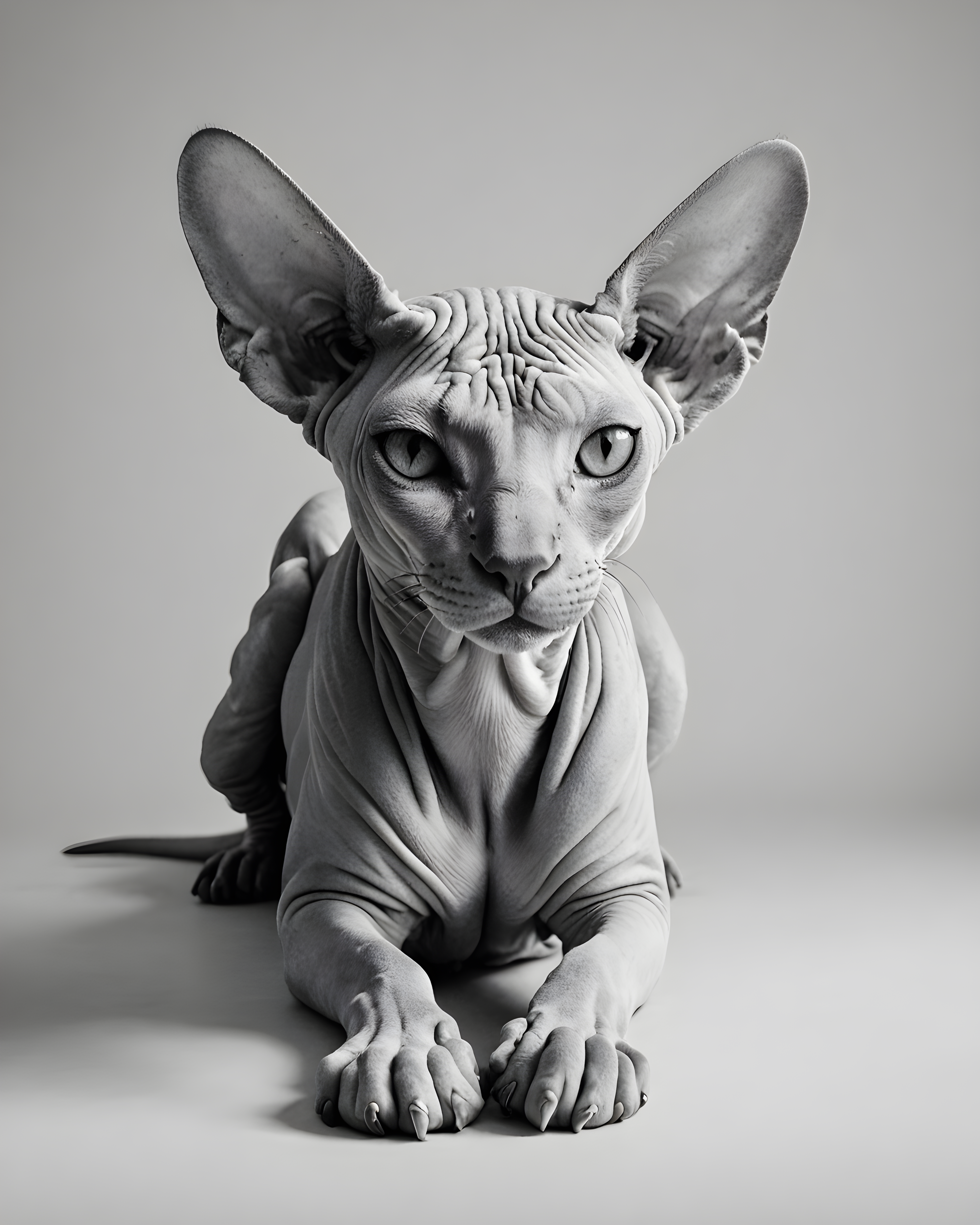 Sphynx — Minimalist Line Art (Emotional)