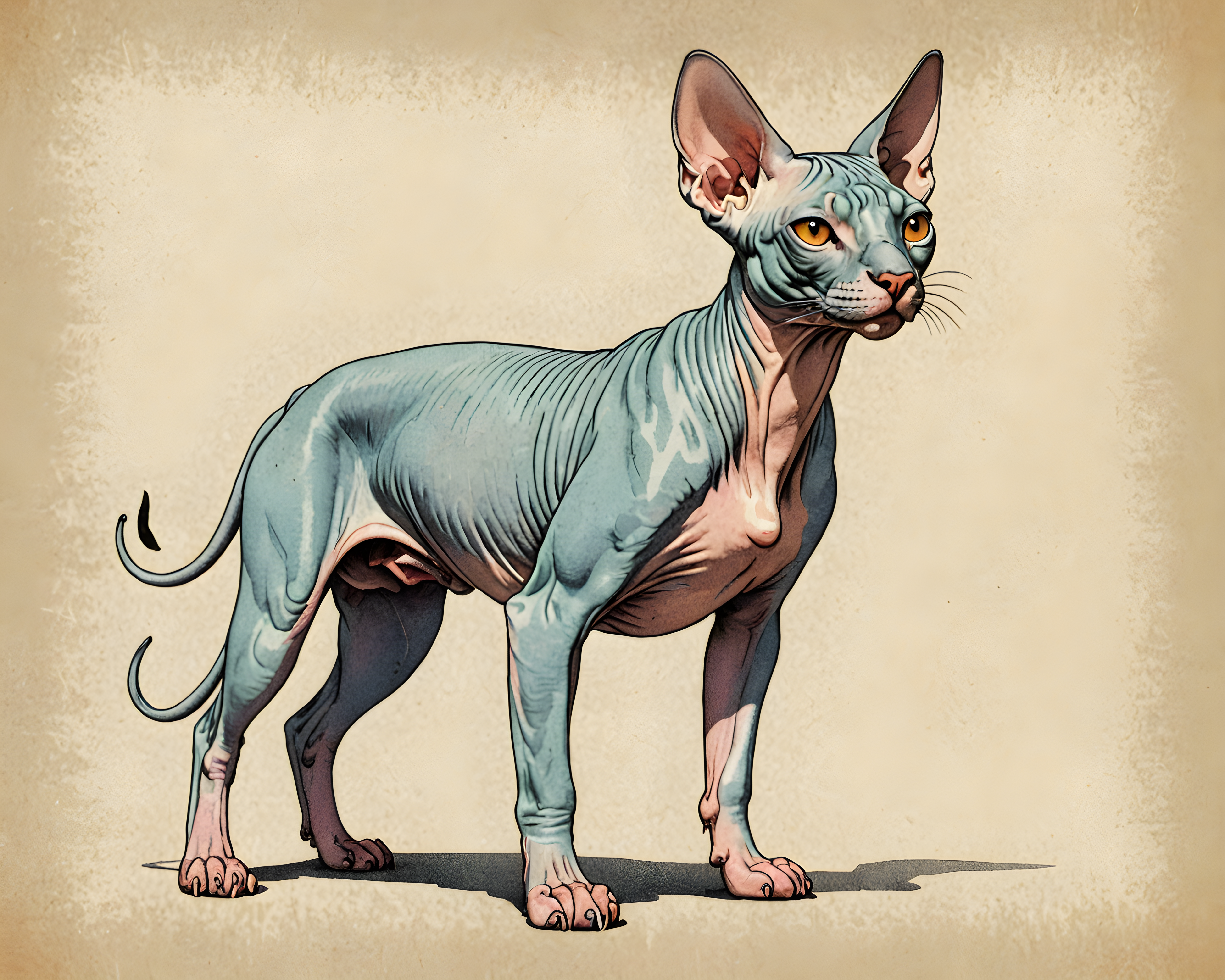 Sphynx — Retro (Playful)