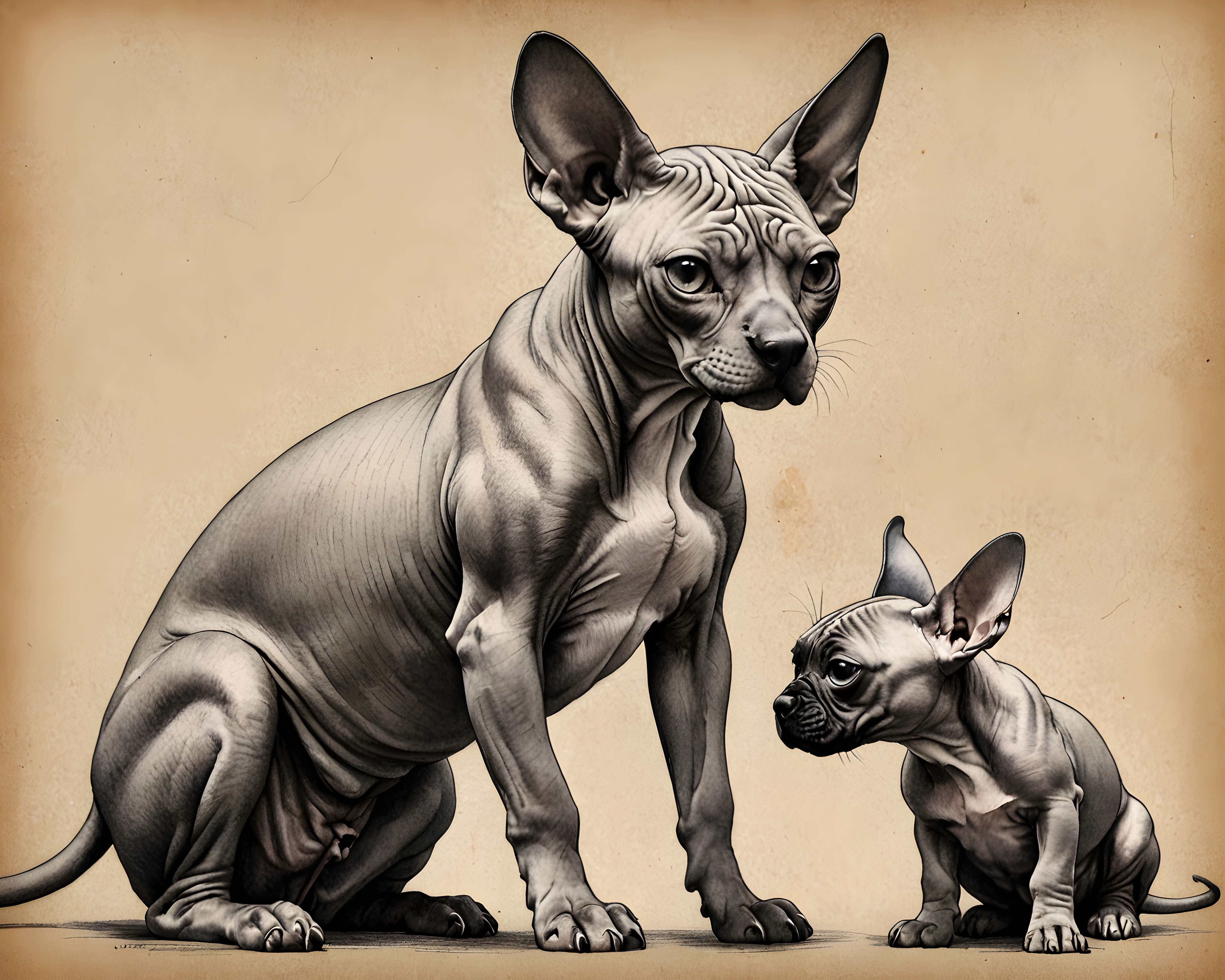 Sphynx — Pencil Sketch (Motivational)