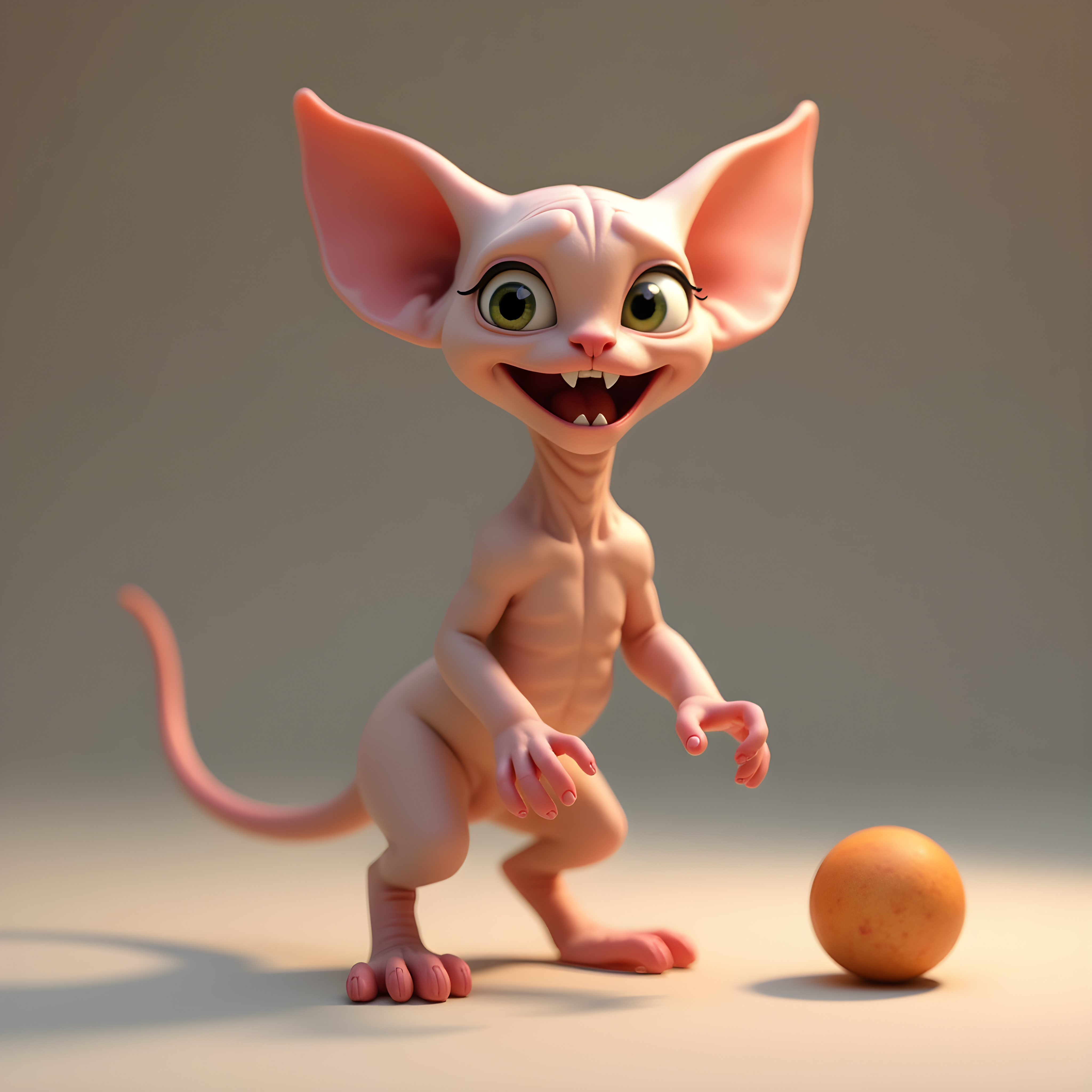 Sphynx — 3D Render (Playful)