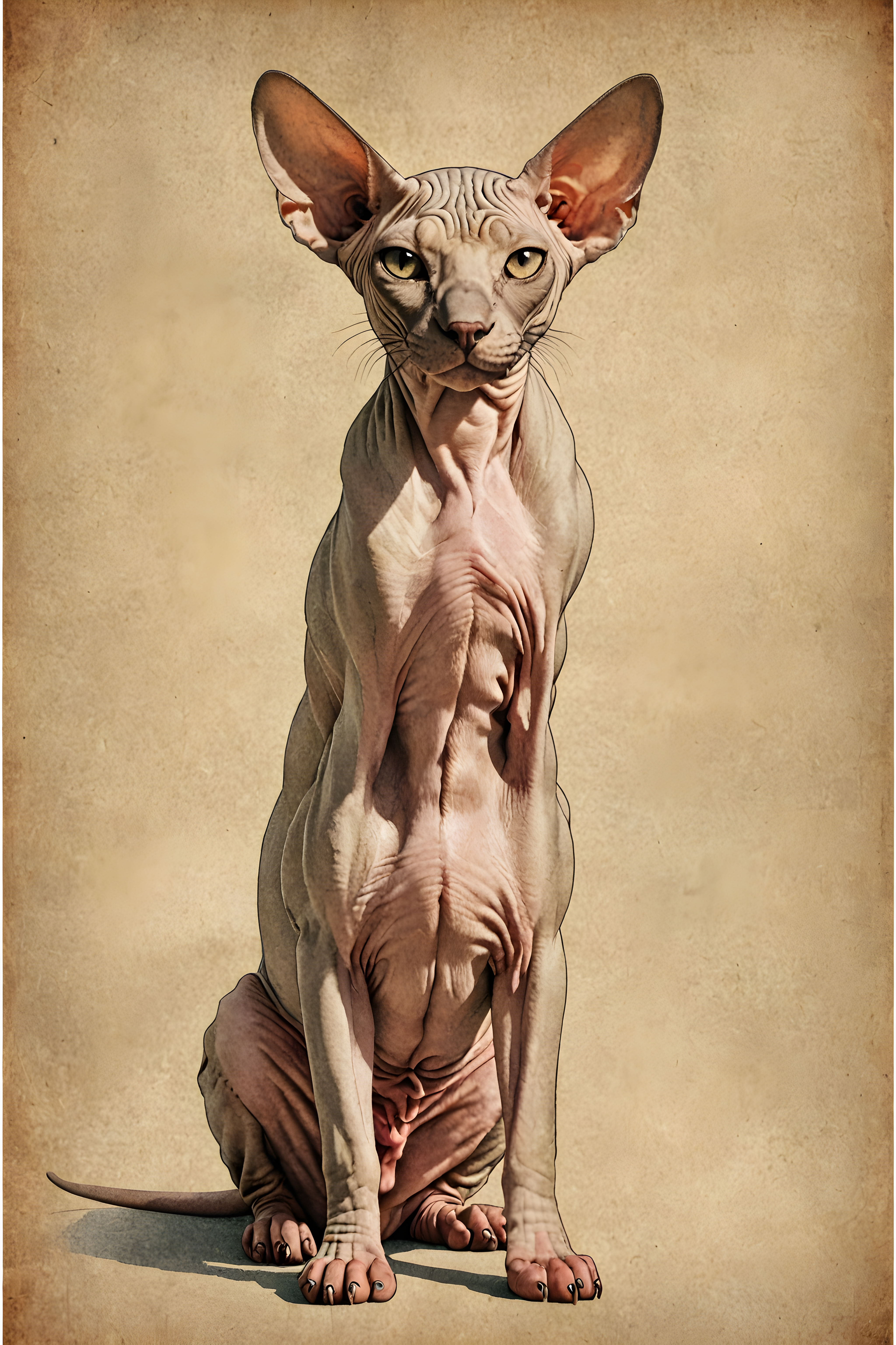 Sphynx — Vintage Poster (Emotional)