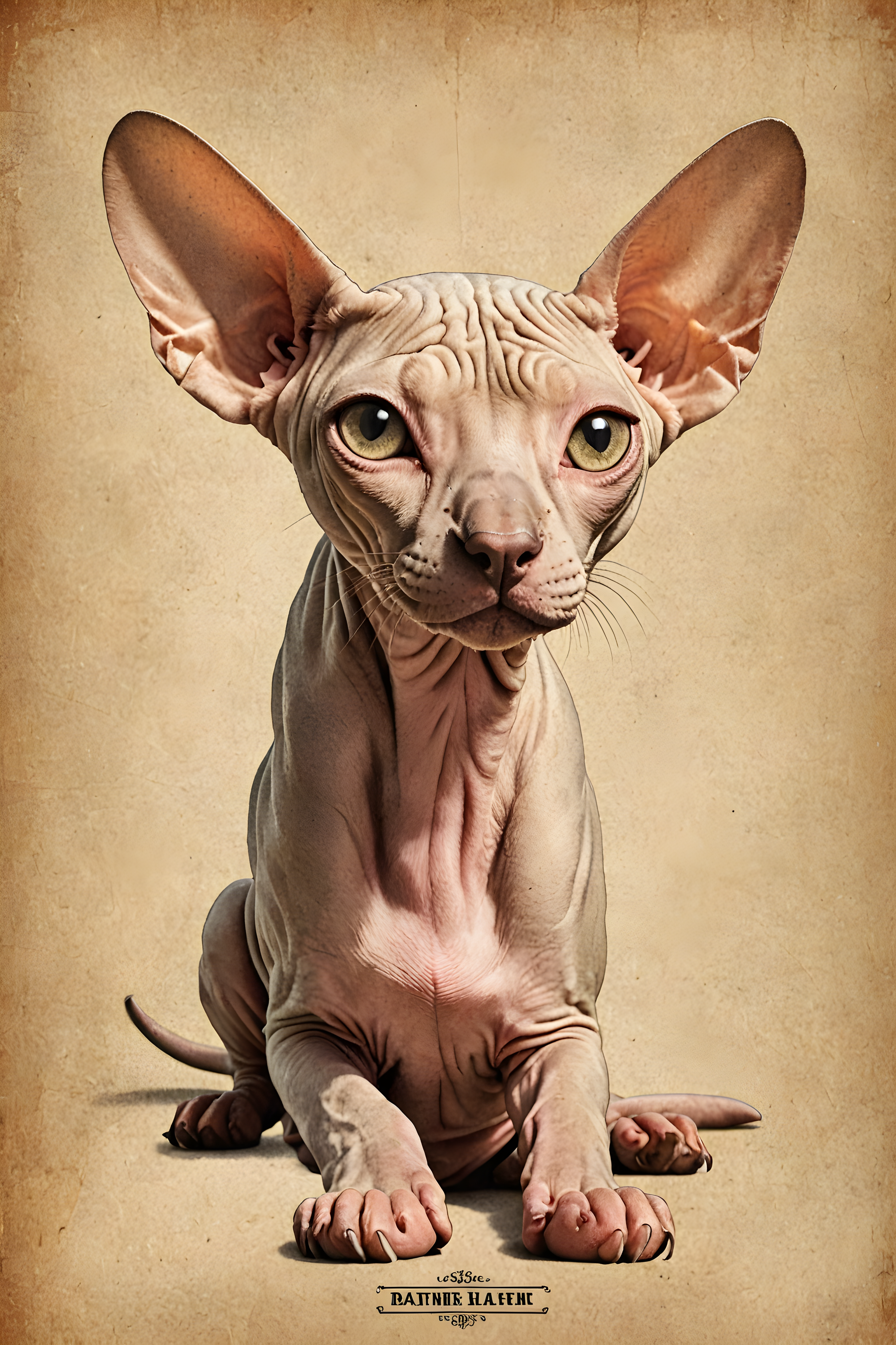 Sphynx — Vintage Poster (Sleepy)