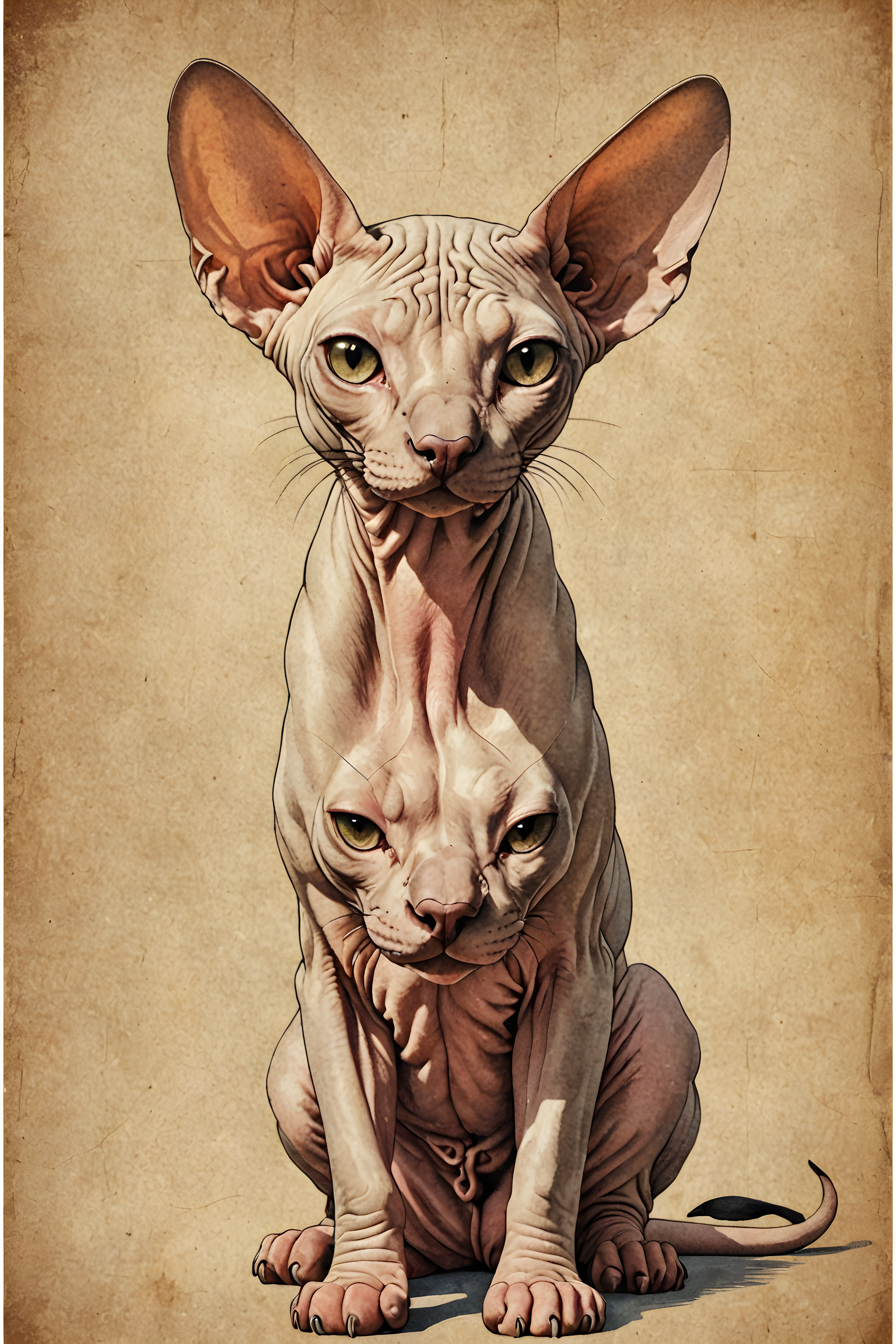 Sphynx — Vintage Poster (Sleepy)