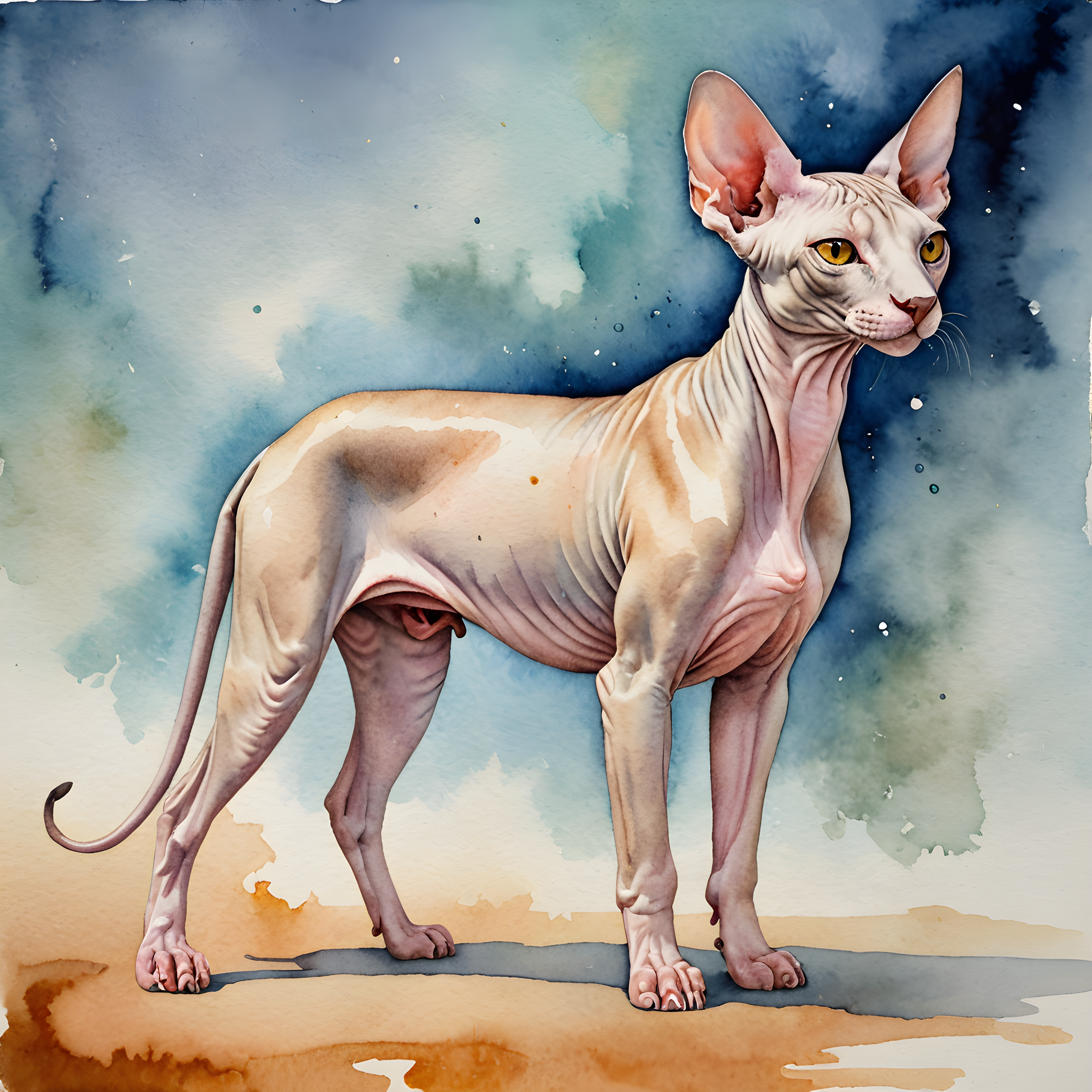 Sphynx — Watercolor (Fantasy)