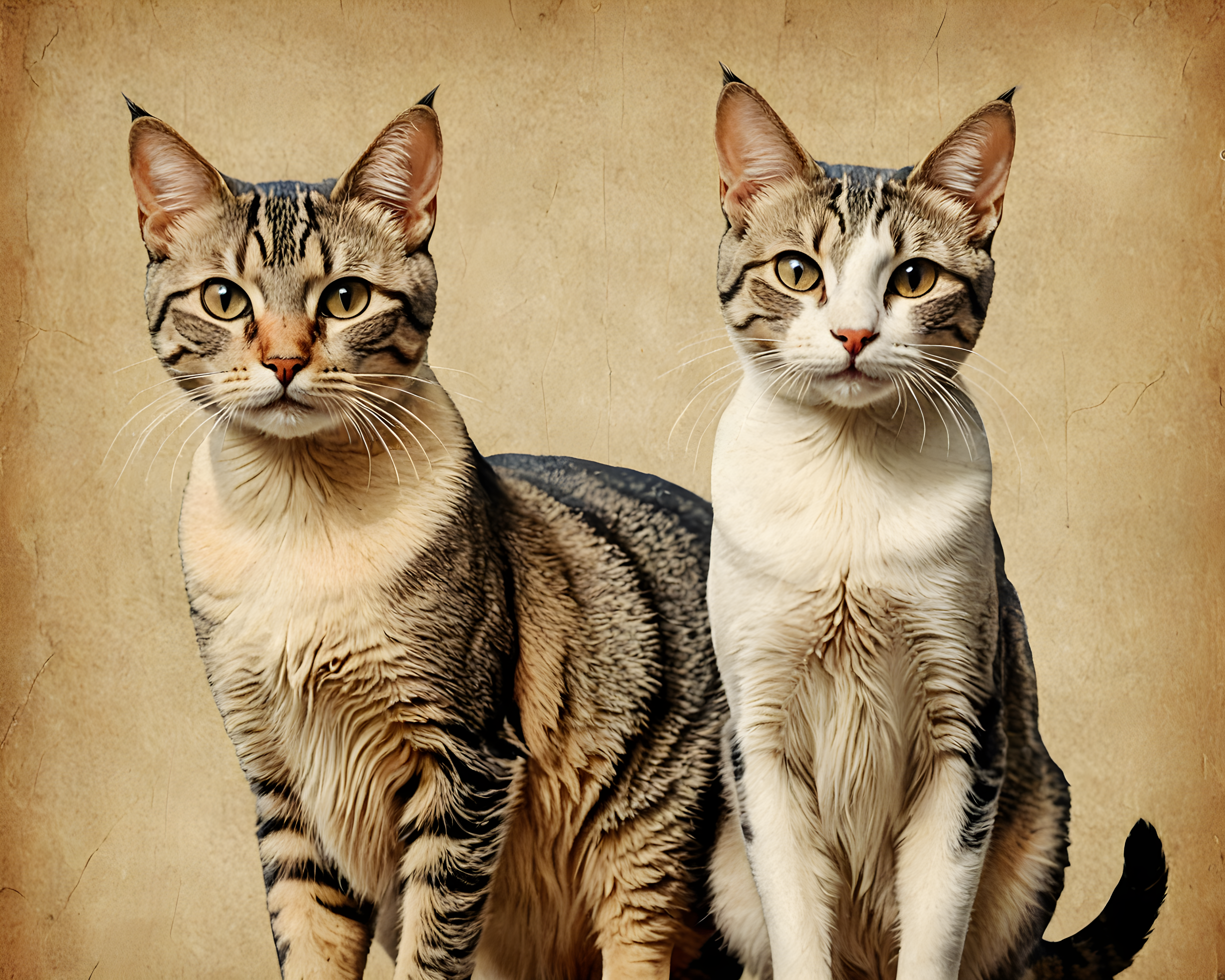 Bonded Pair Cats — Vintage Poster (Funny)