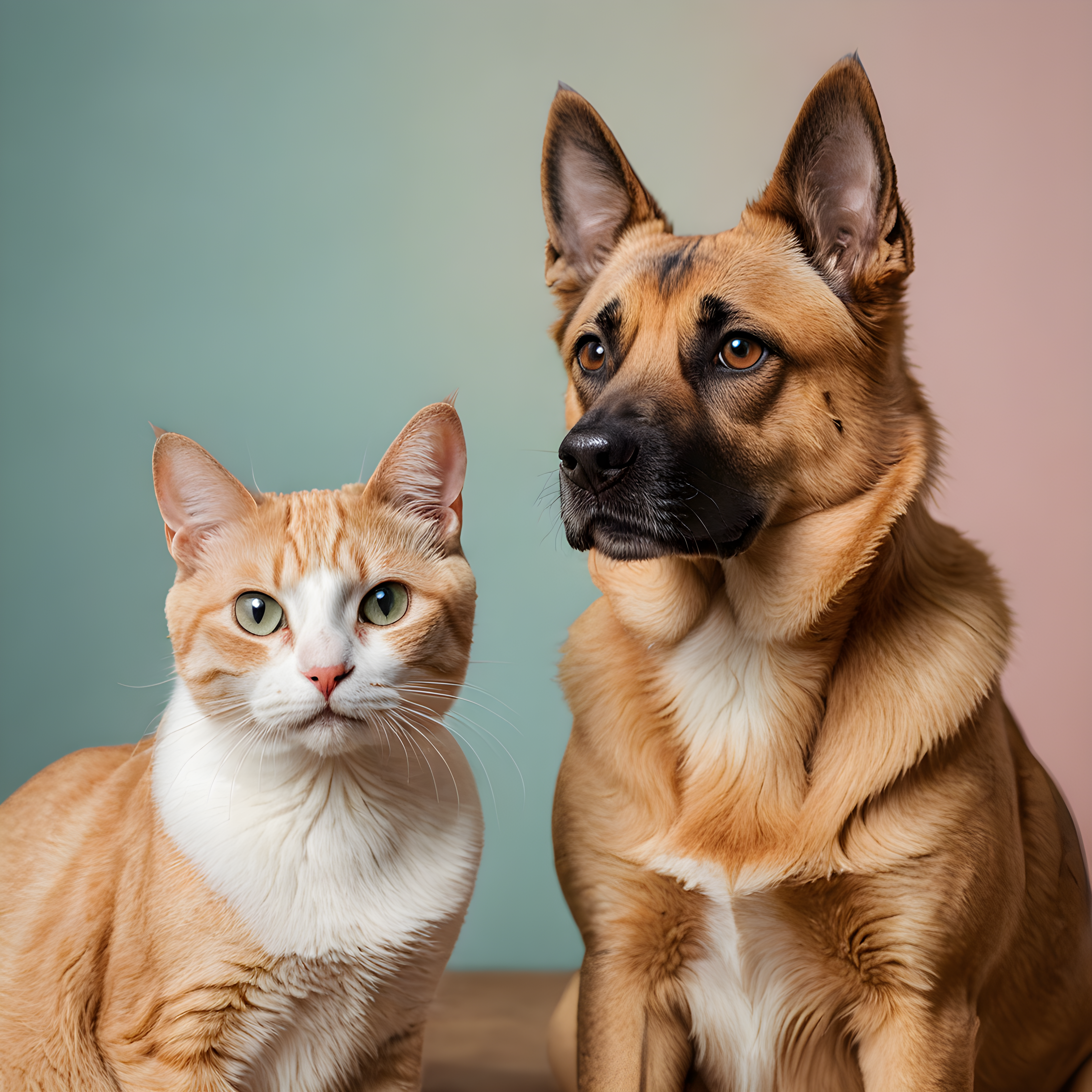 Cat And Dog Pair — Modern Aesthetic (Emotional)