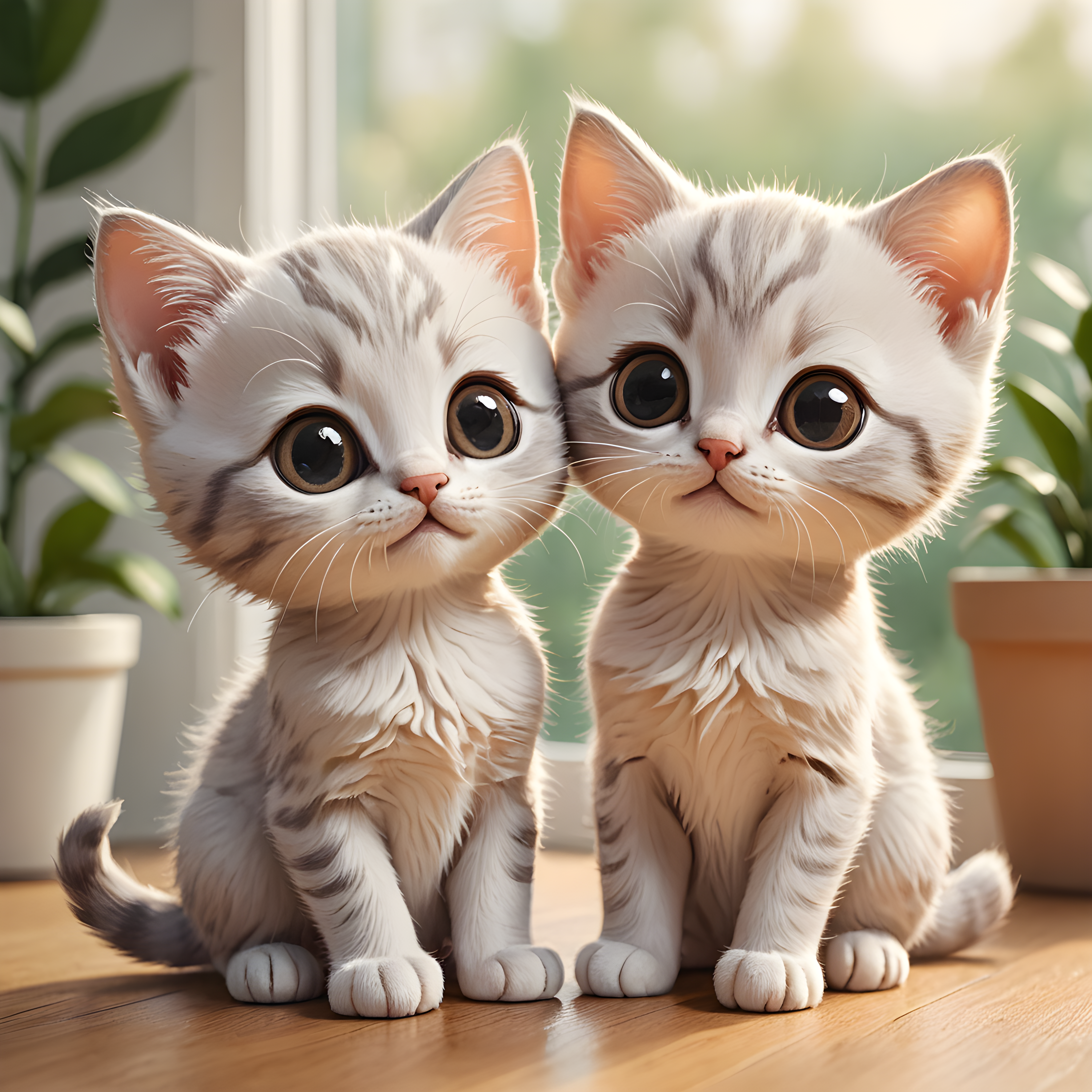 Kitten Couple — Cartoon / Kawaii (Romantic)