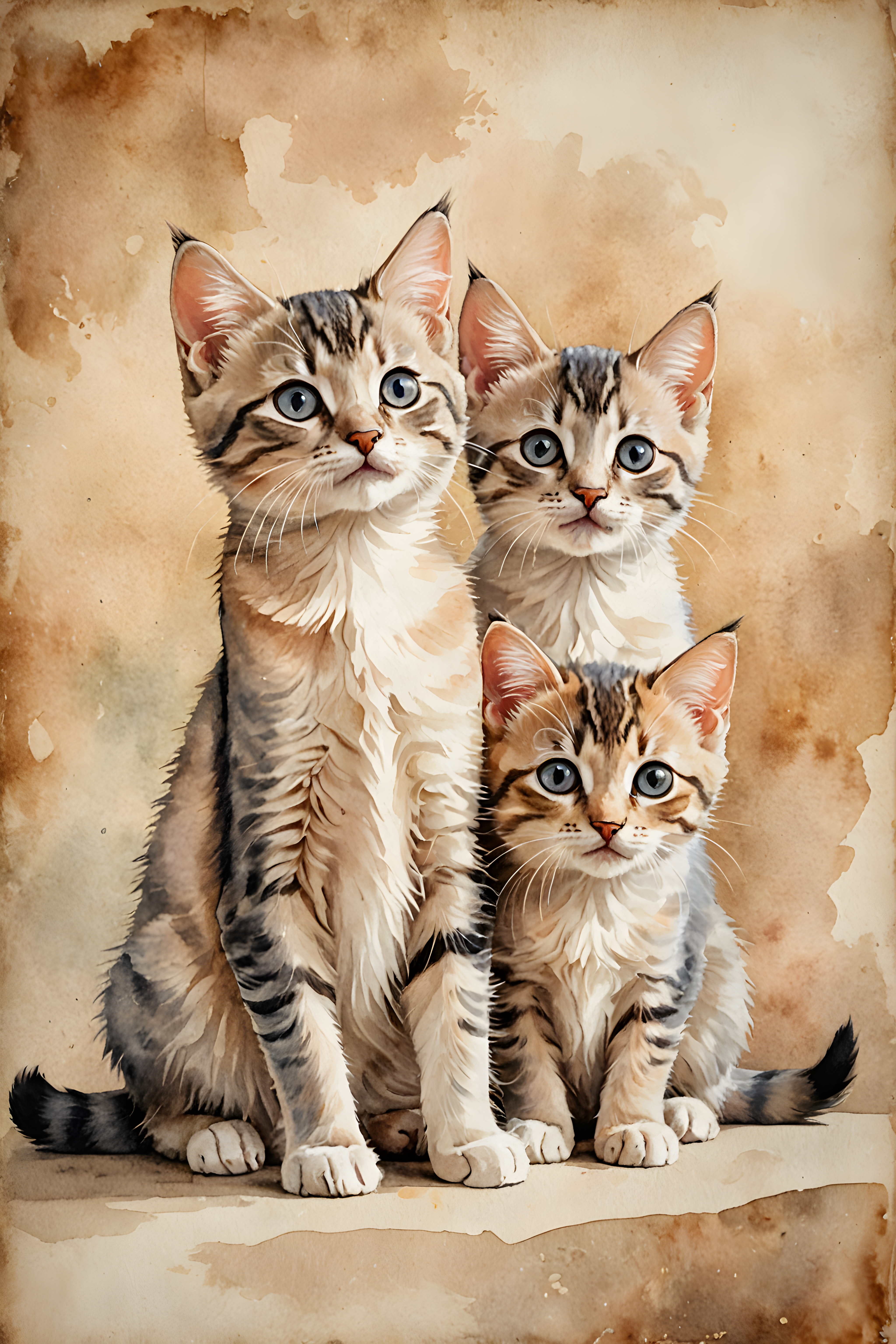 Kitten Couple — Watercolor (Cute)
