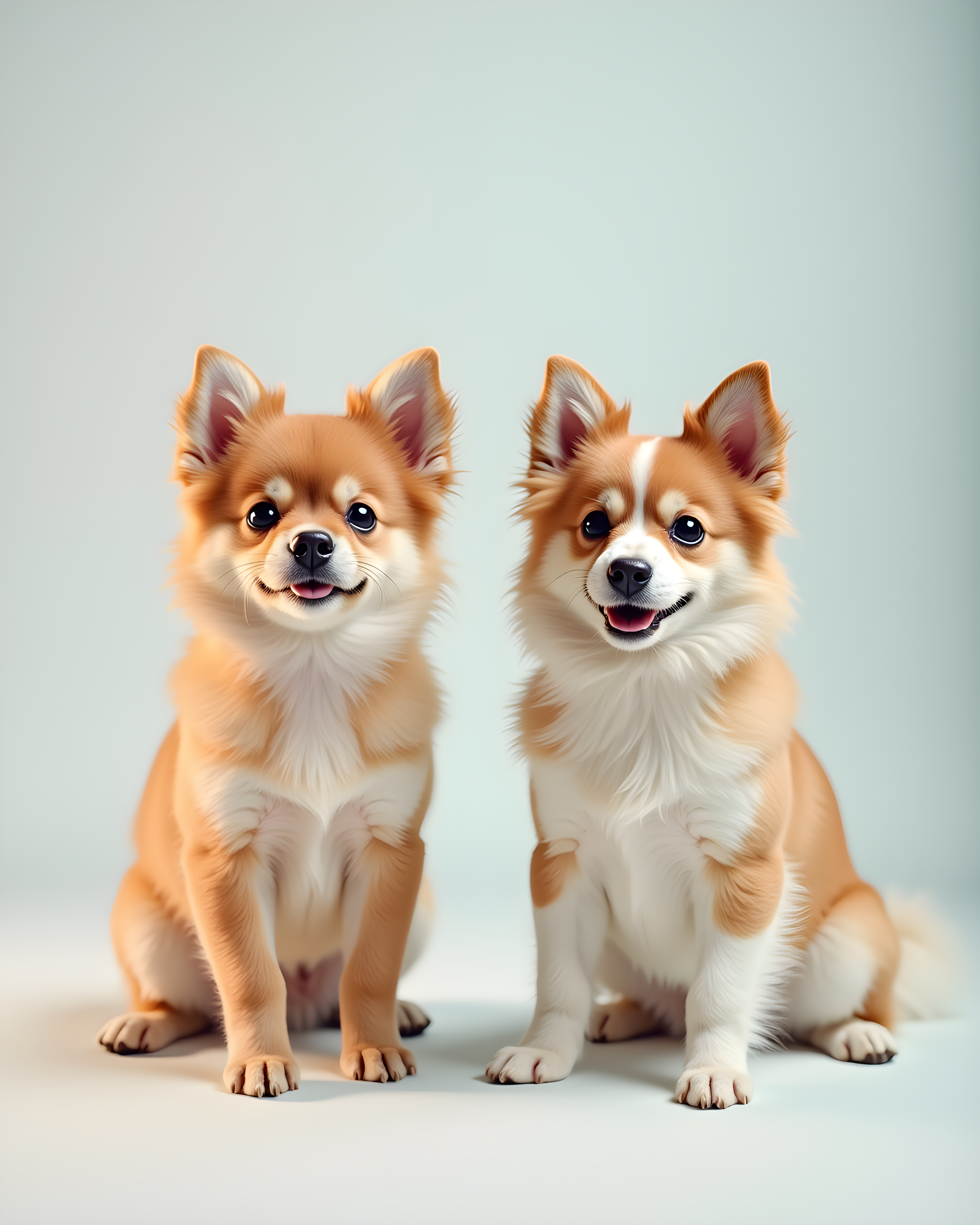 Matching Dog Pair — Realistic (Cute) — Wall Art (Printable) — Portrait 4×5