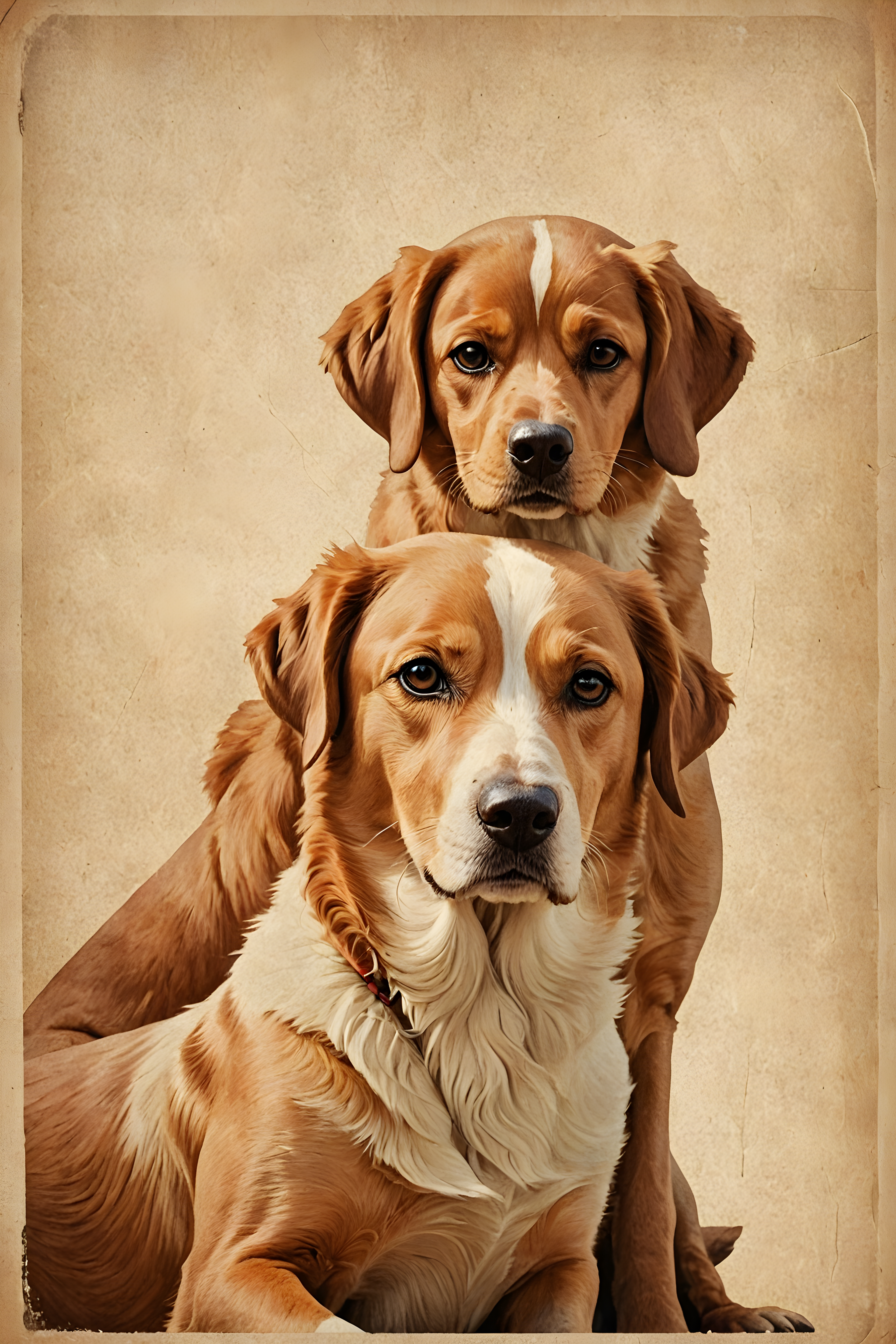 Sibling Pets — Vintage Poster (Sleepy)