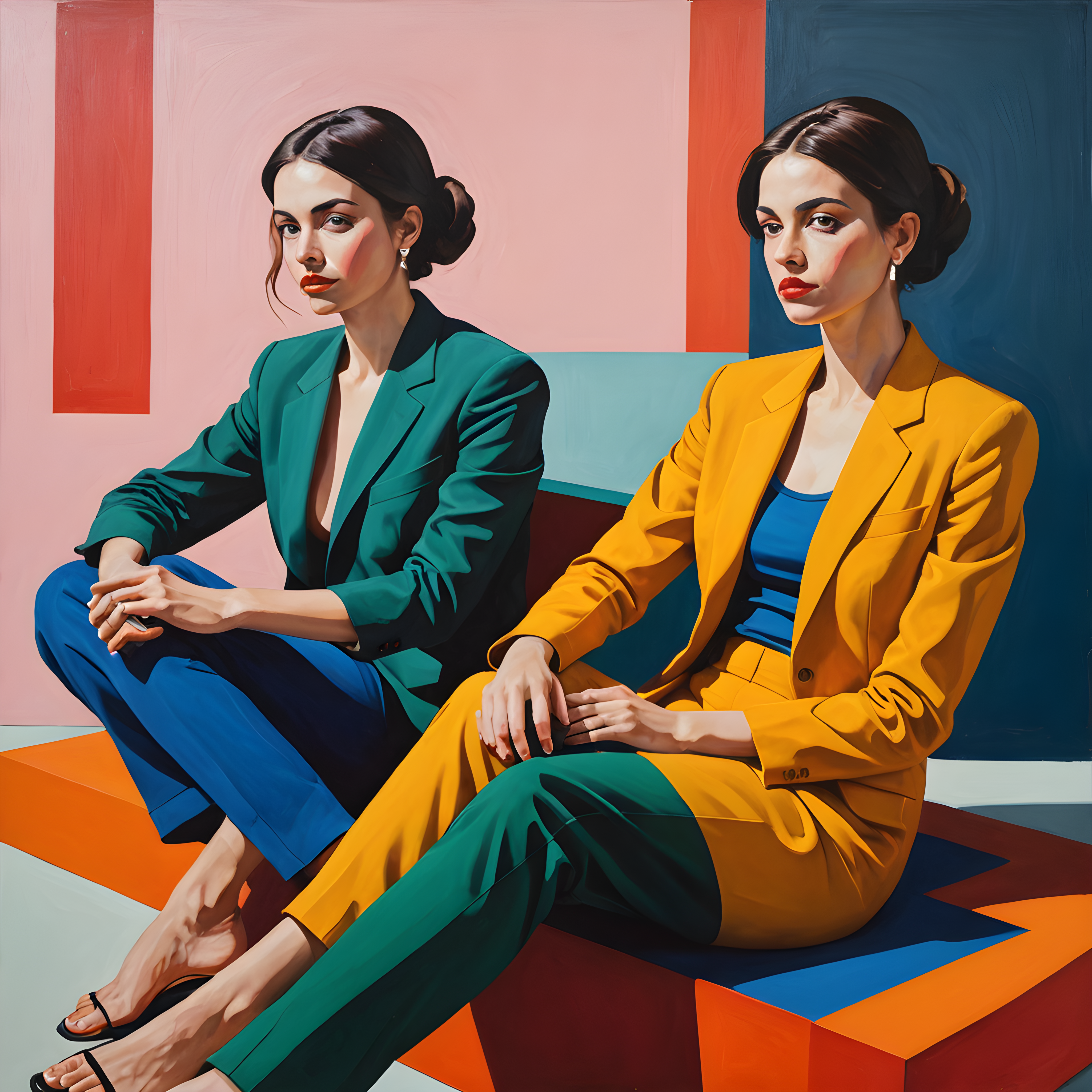 Siesta Pair — Abstract (Aesthetic)