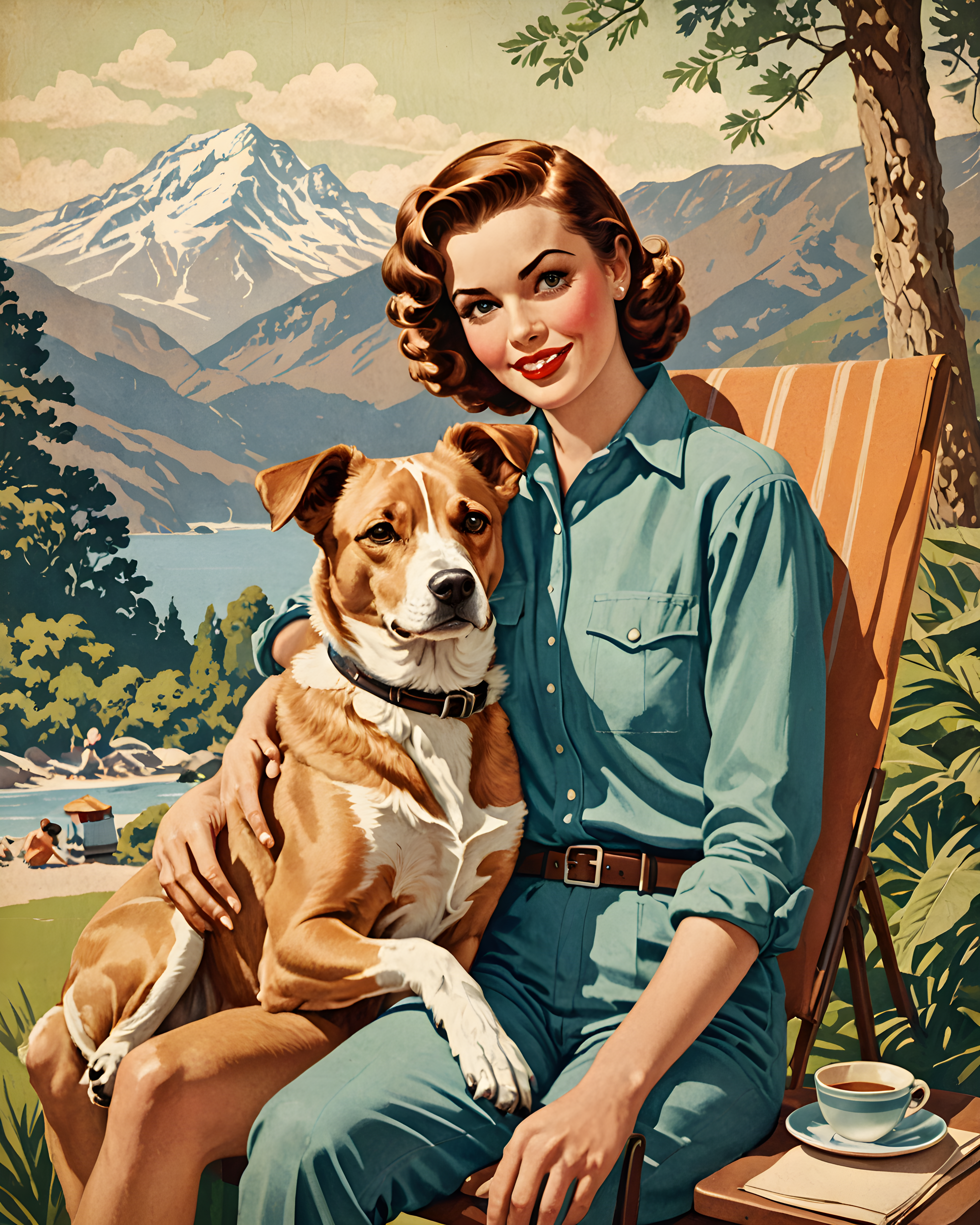 Siesta Pair — Vintage Poster (Savage)