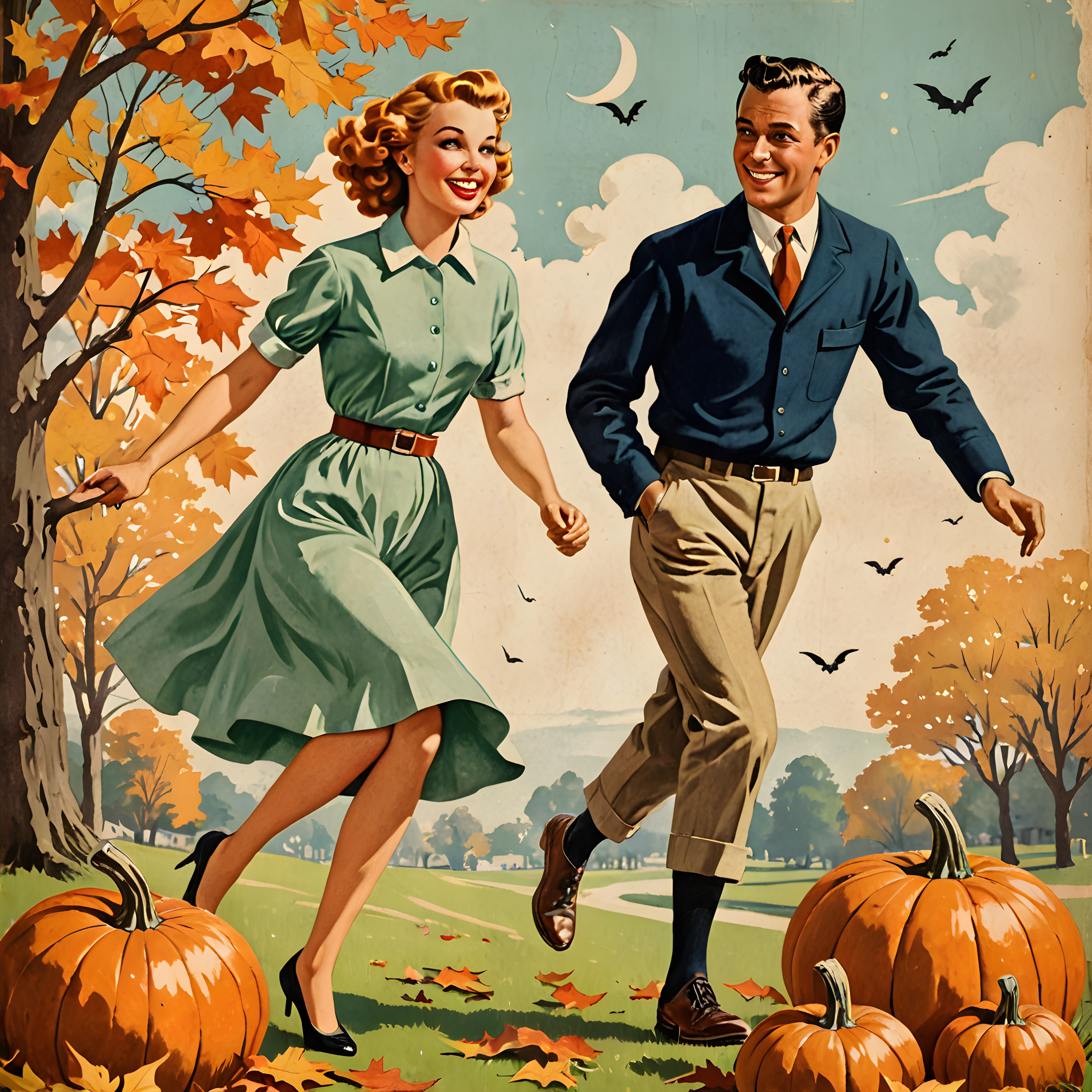 Snuggle Pair — Vintage Poster (Seasonal)