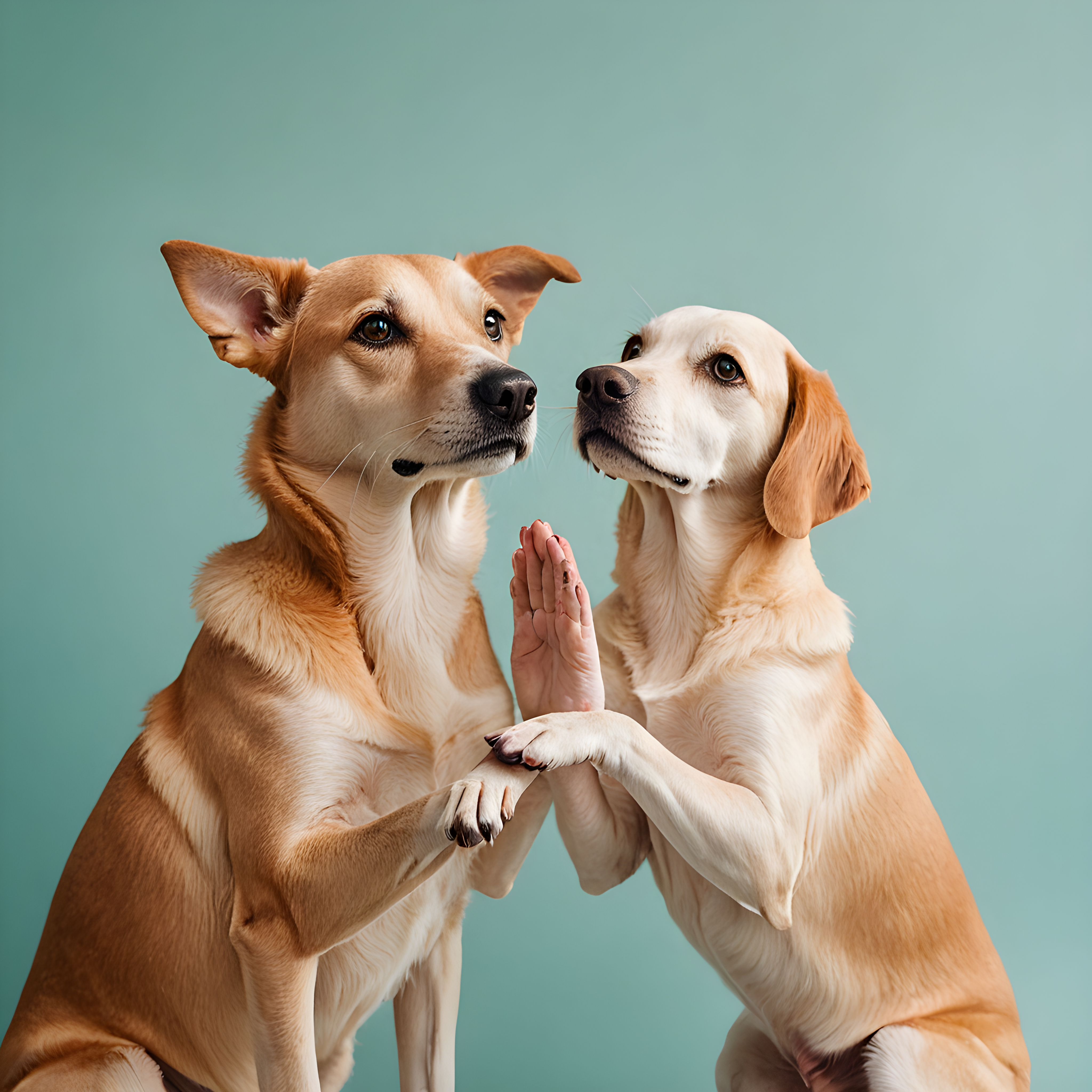 Two Dogs Best Friends — Modern Aesthetic (Cute)