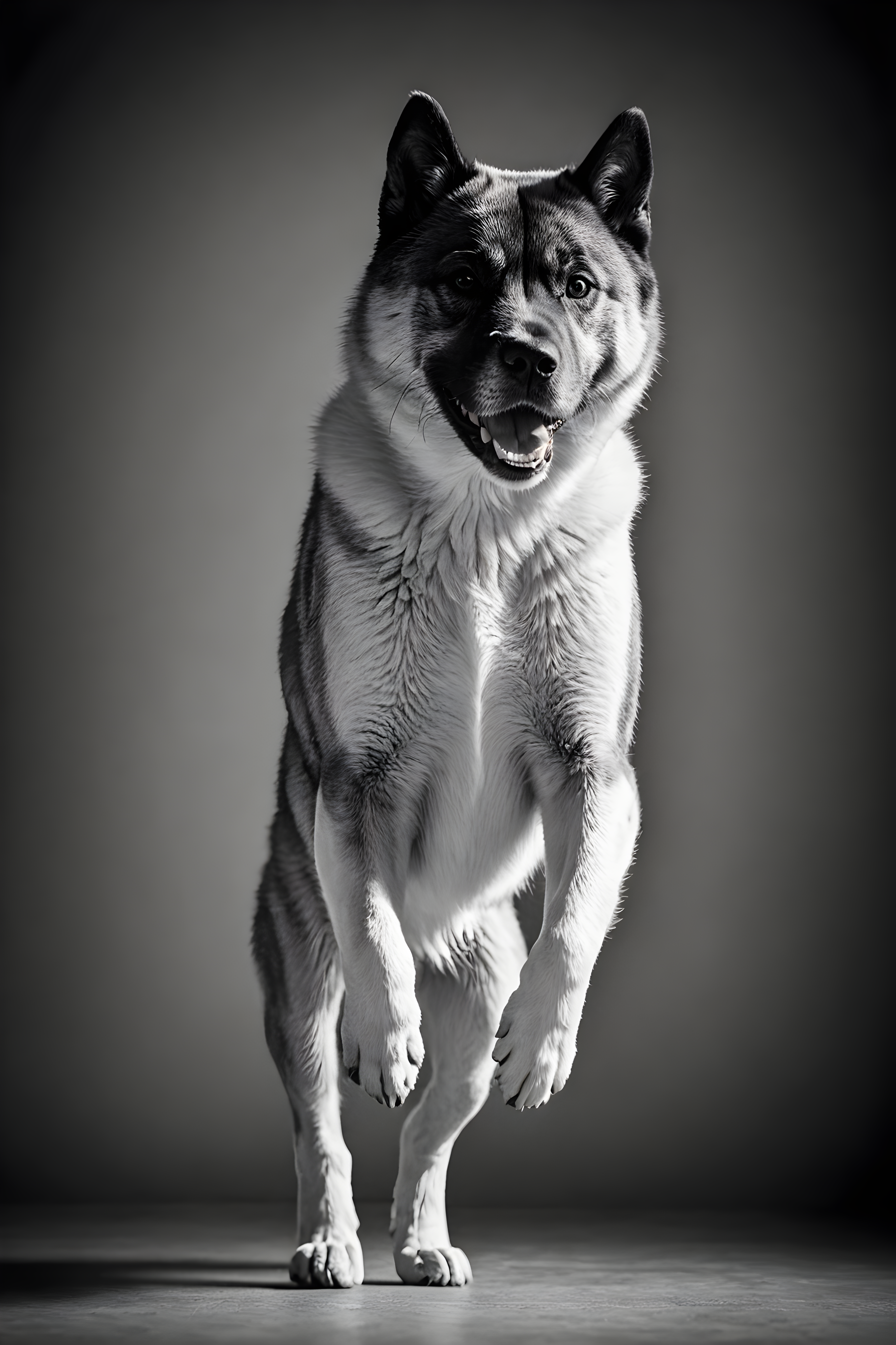 Akita — Black & White (Energetic)
