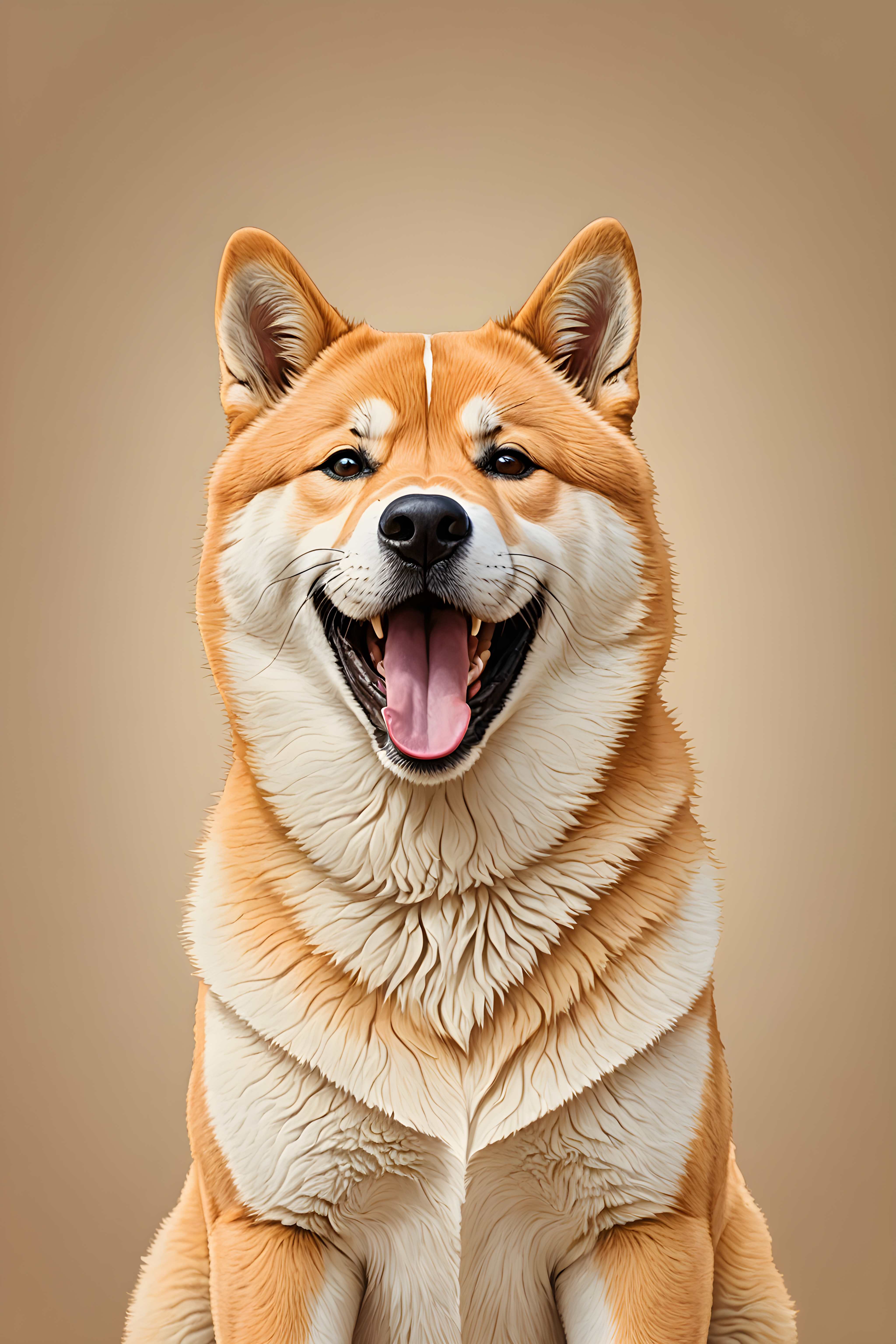 Akita — Line Art (Happy)