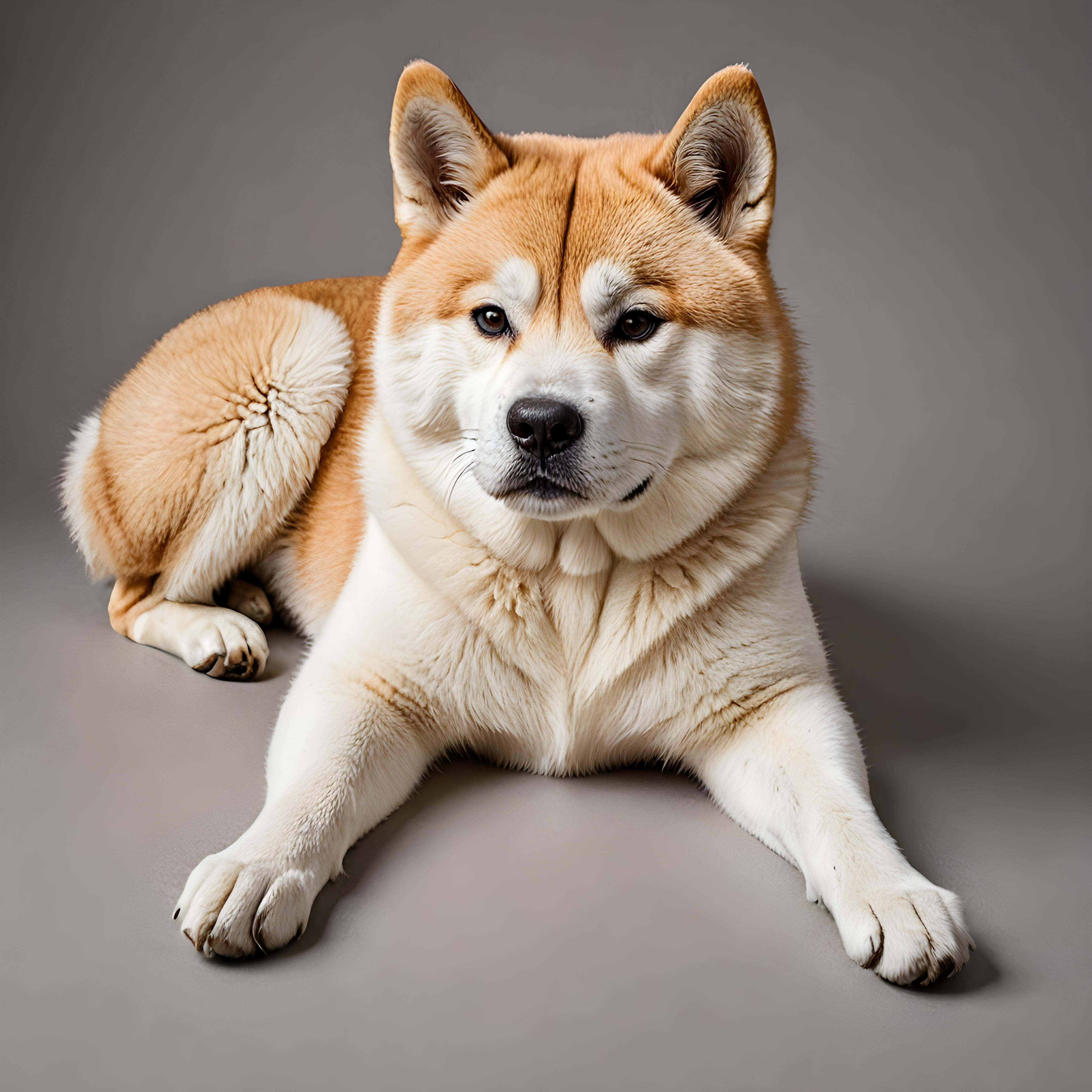 Akita — Line Art (Playful)