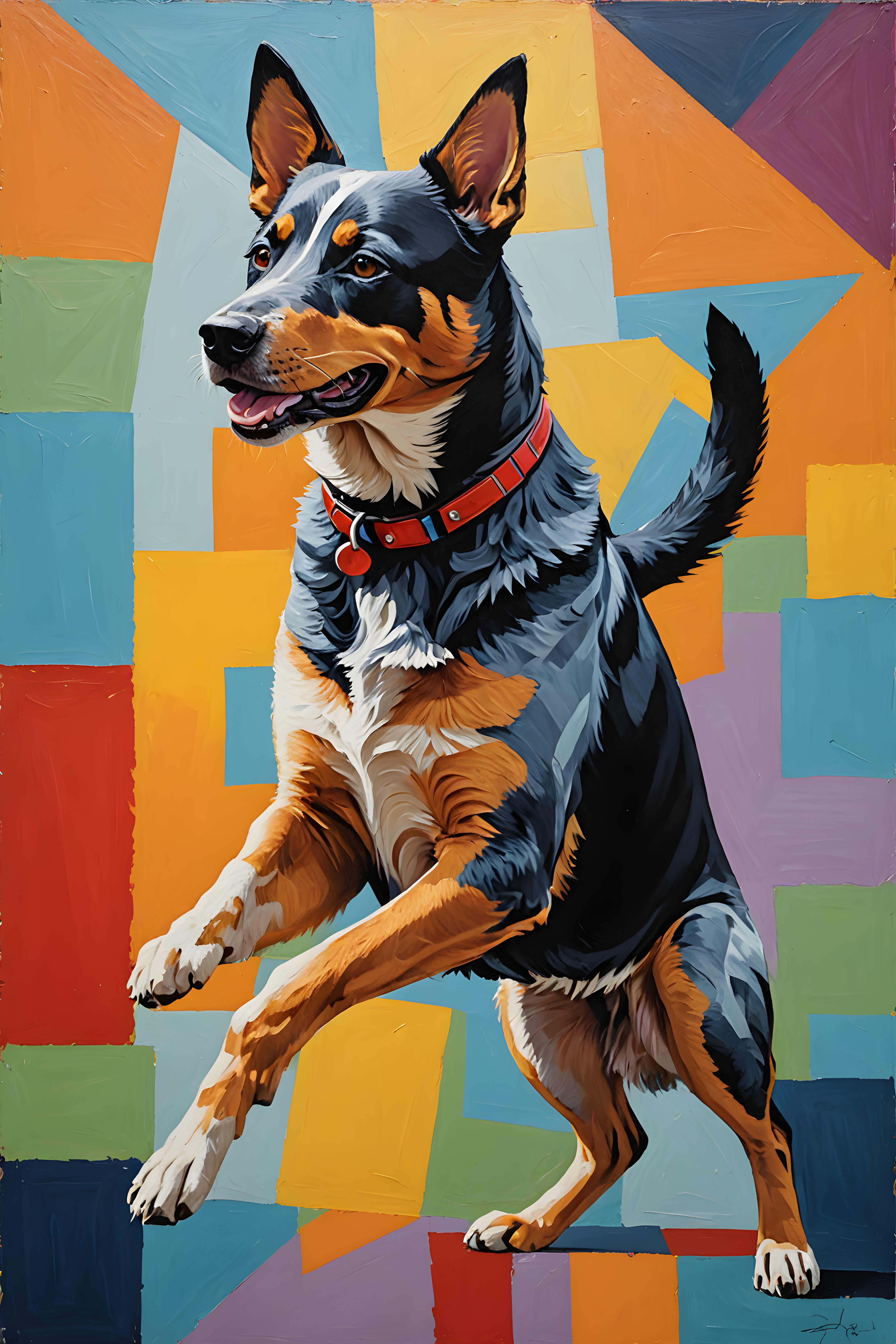 Australian Cattle Dog — Abstract (Playful)