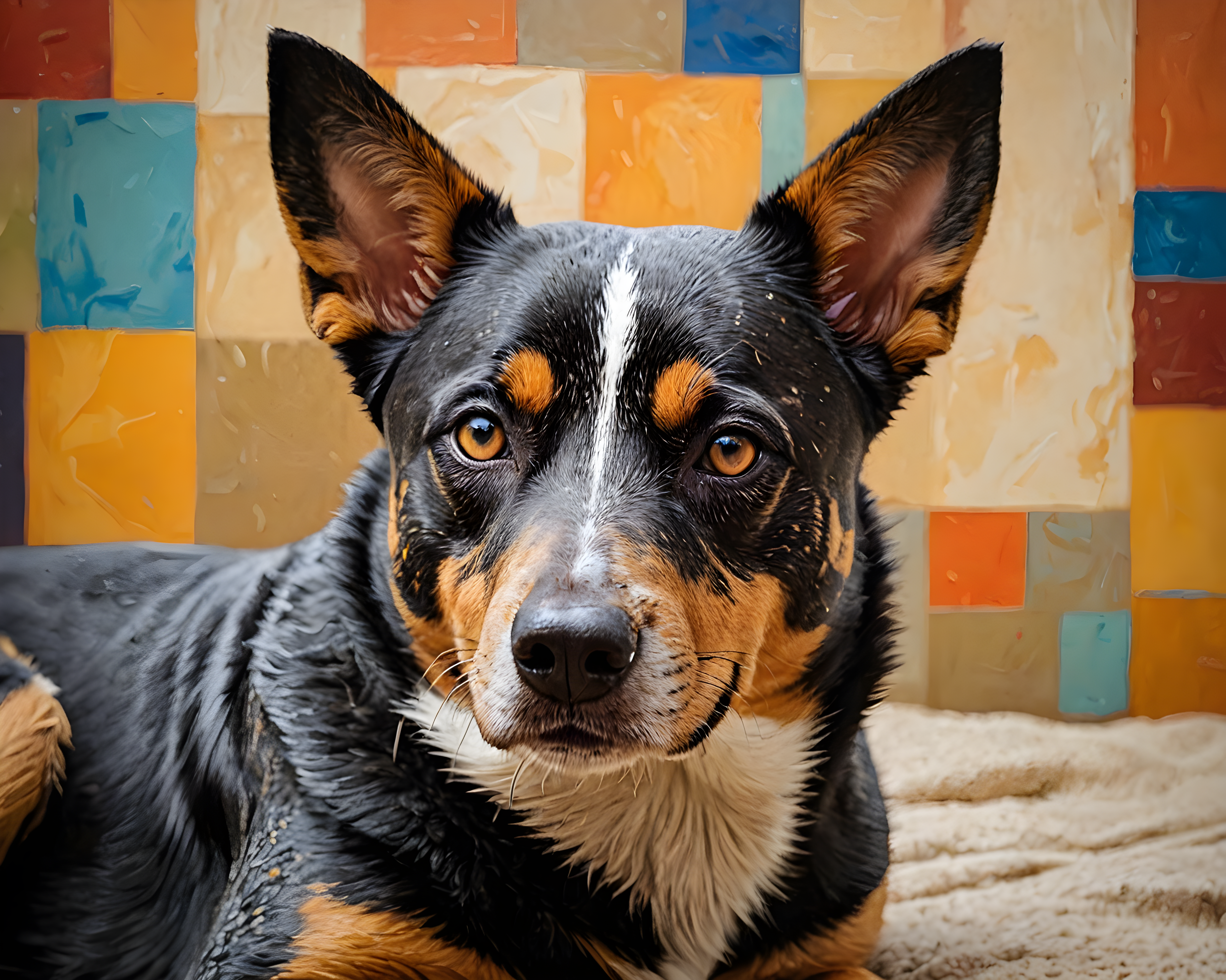 Australian Cattle Dog — Abstract (Sleepy)
