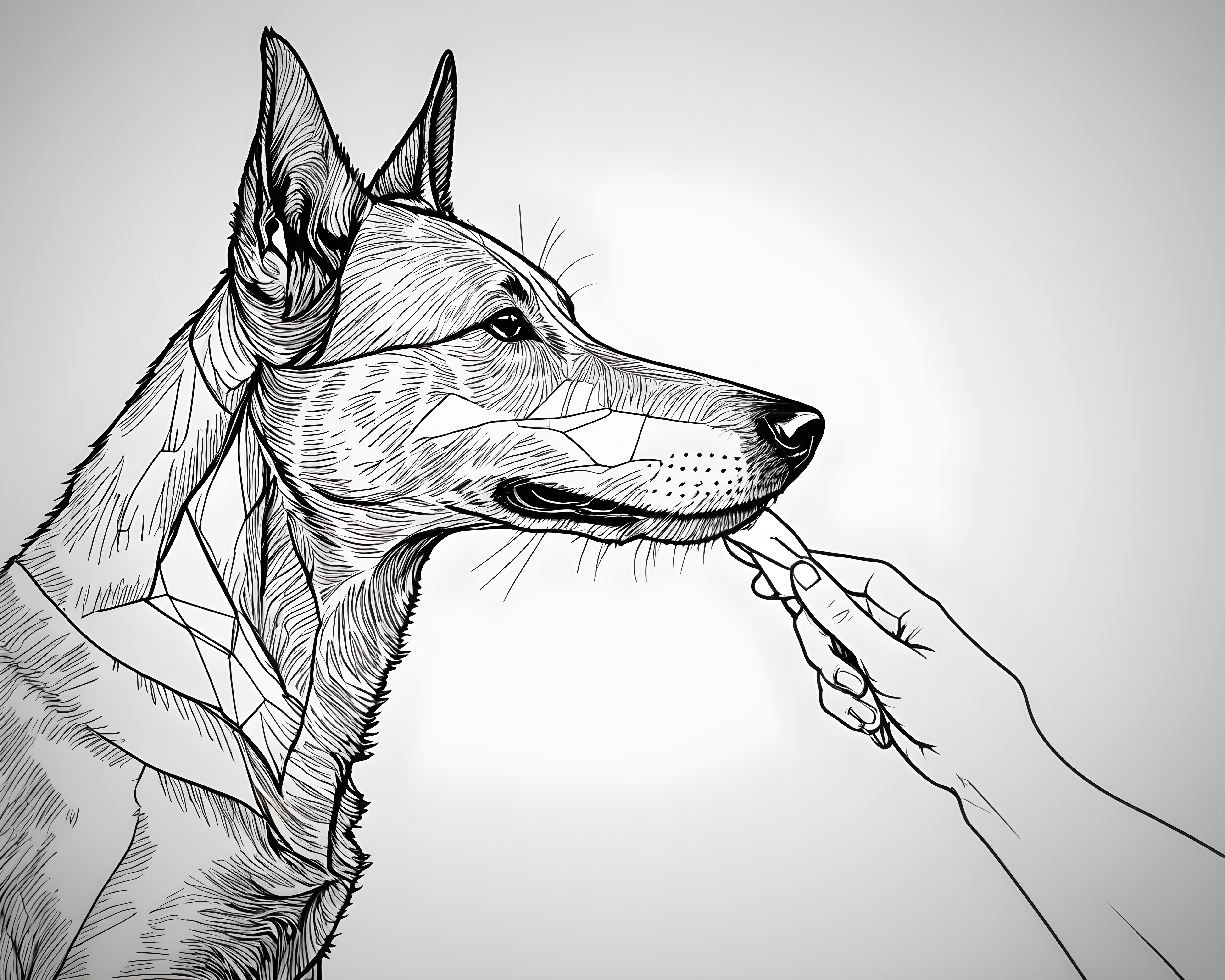 Australian Cattle Dog — Minimalist Line Art (Romantic)