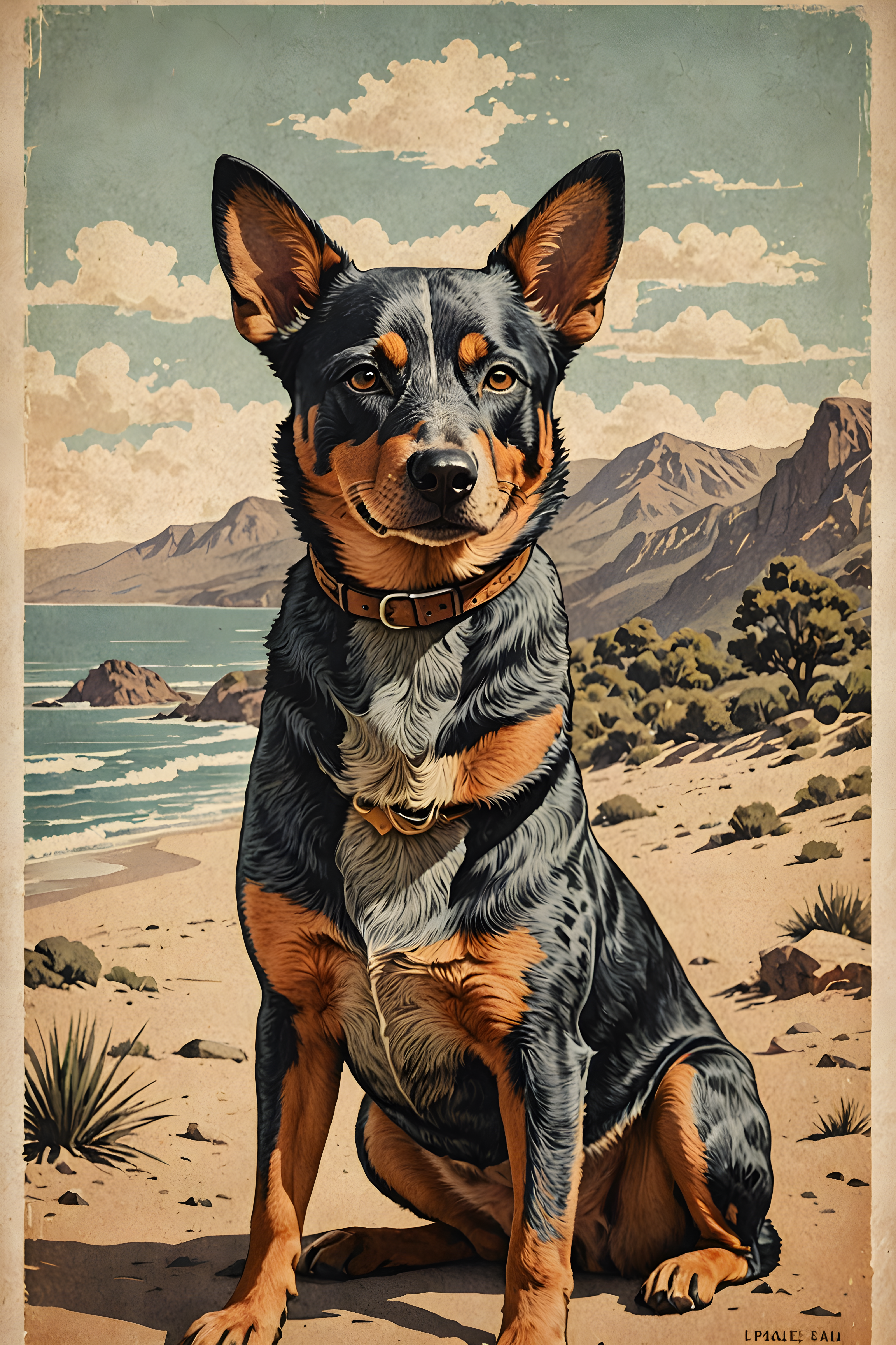 Australian Cattle Dog — Vintage Poster (Aesthetic)