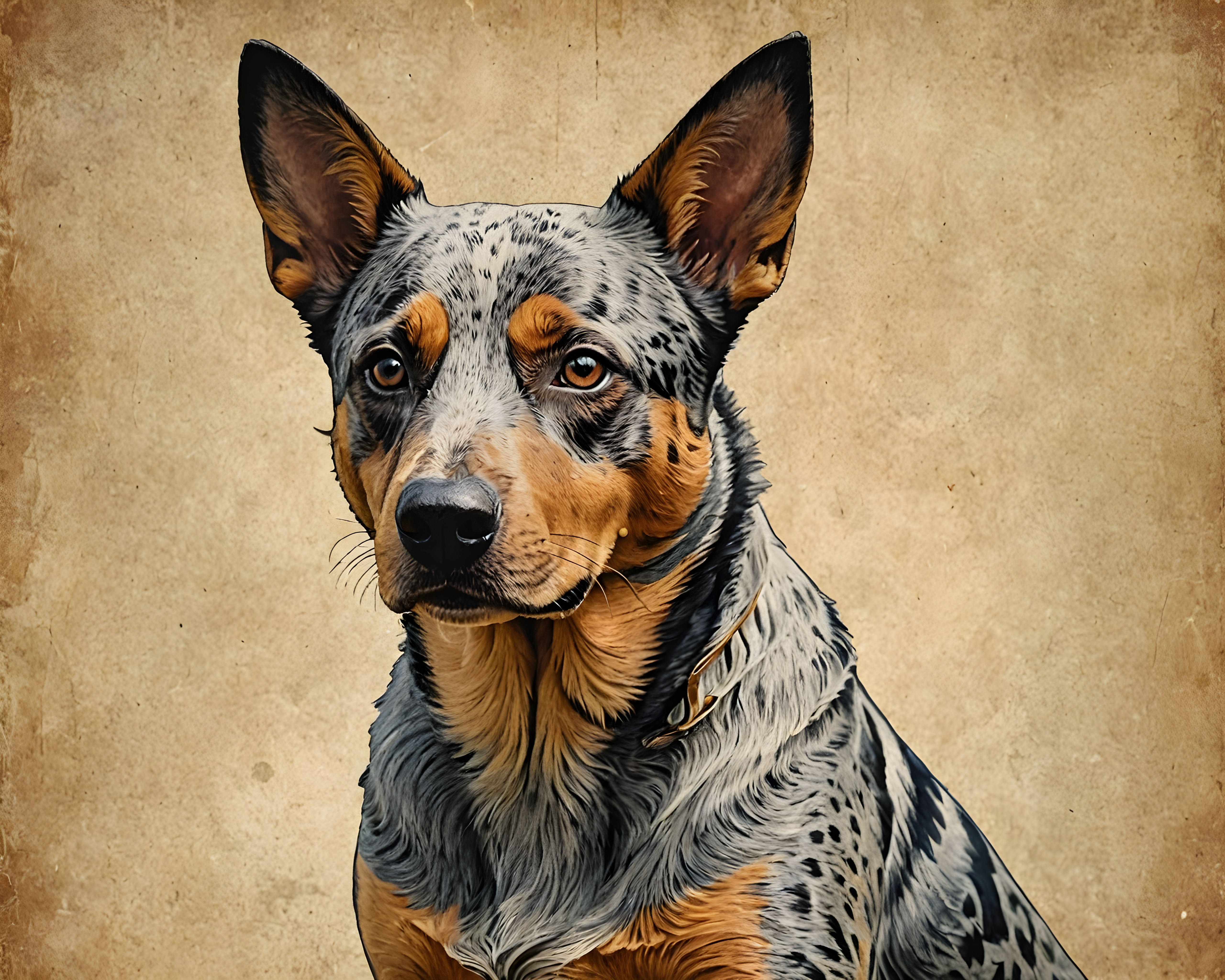Australian Cattle Dog — Vintage Poster (Emotional)